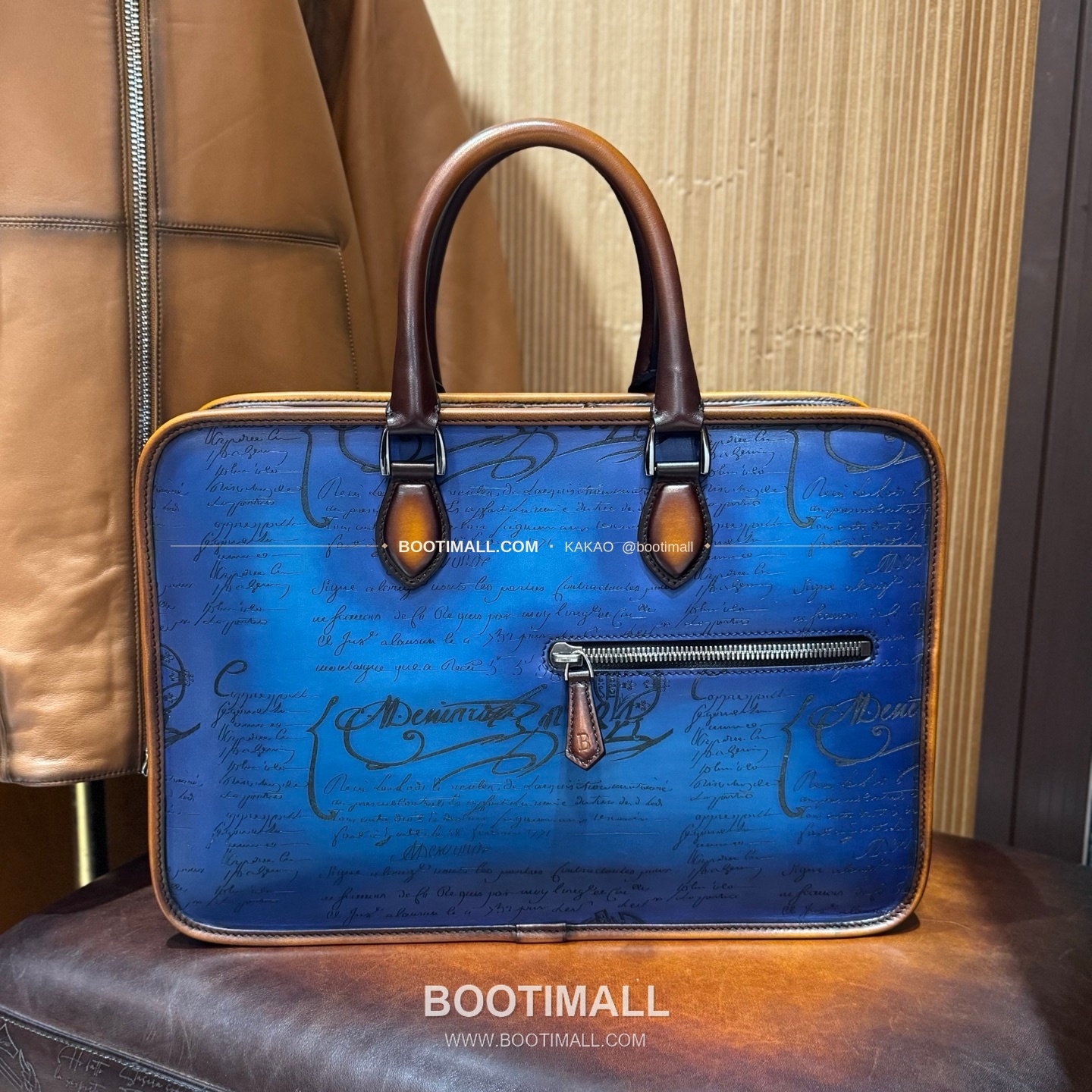 벨루티 베네치아 카프스킨 핸드페인팅 조르 미니 브리프케이스 Berluti Venezia Calfskin Hand-Painted Jour Mini Briefcase 38cm 1