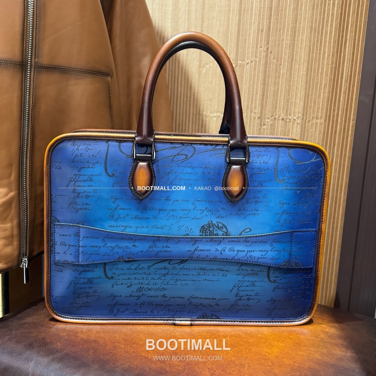 벨루티 베네치아 카프스킨 핸드페인팅 조르 미니 브리프케이스 Berluti Venezia Calfskin Hand-Painted Jour Mini Briefcase 38cm 2