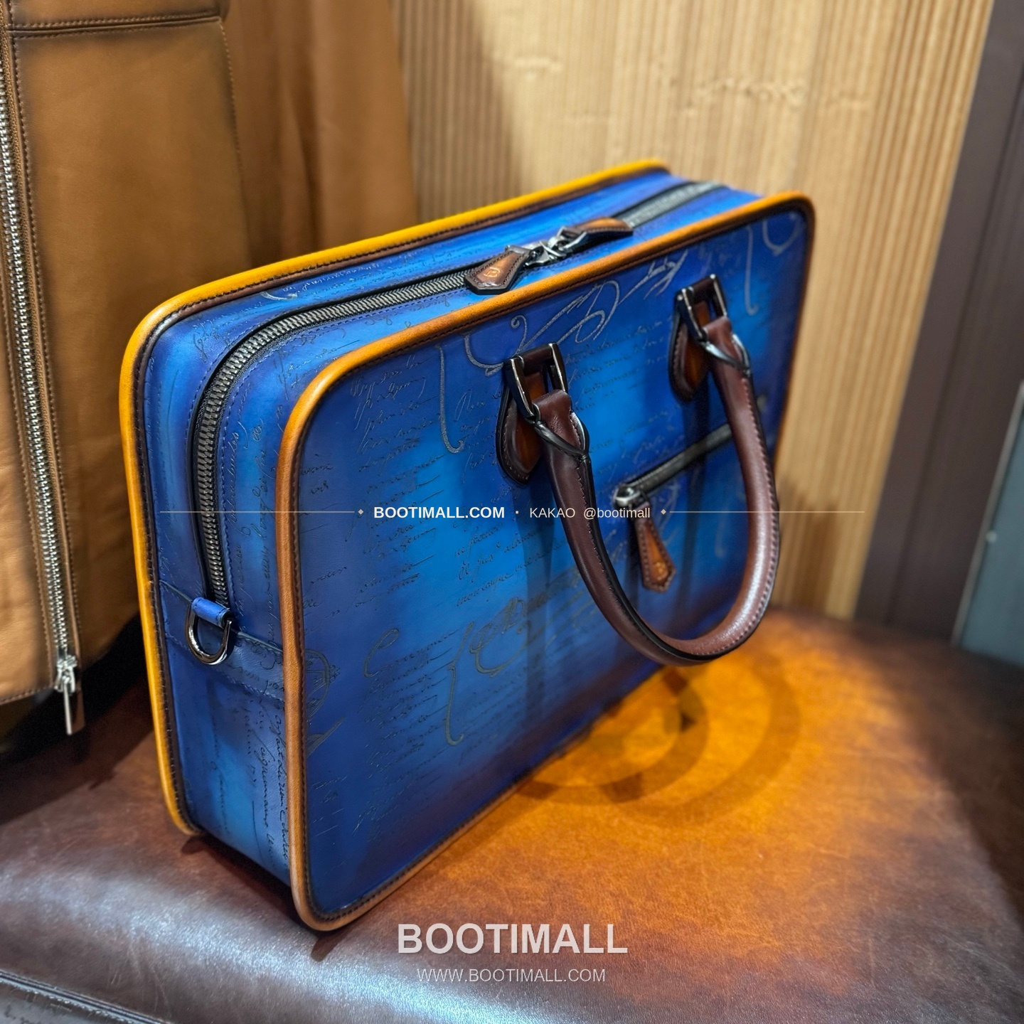 벨루티 베네치아 카프스킨 핸드페인팅 조르 미니 브리프케이스 Berluti Venezia Calfskin Hand-Painted Jour Mini Briefcase 38cm 3