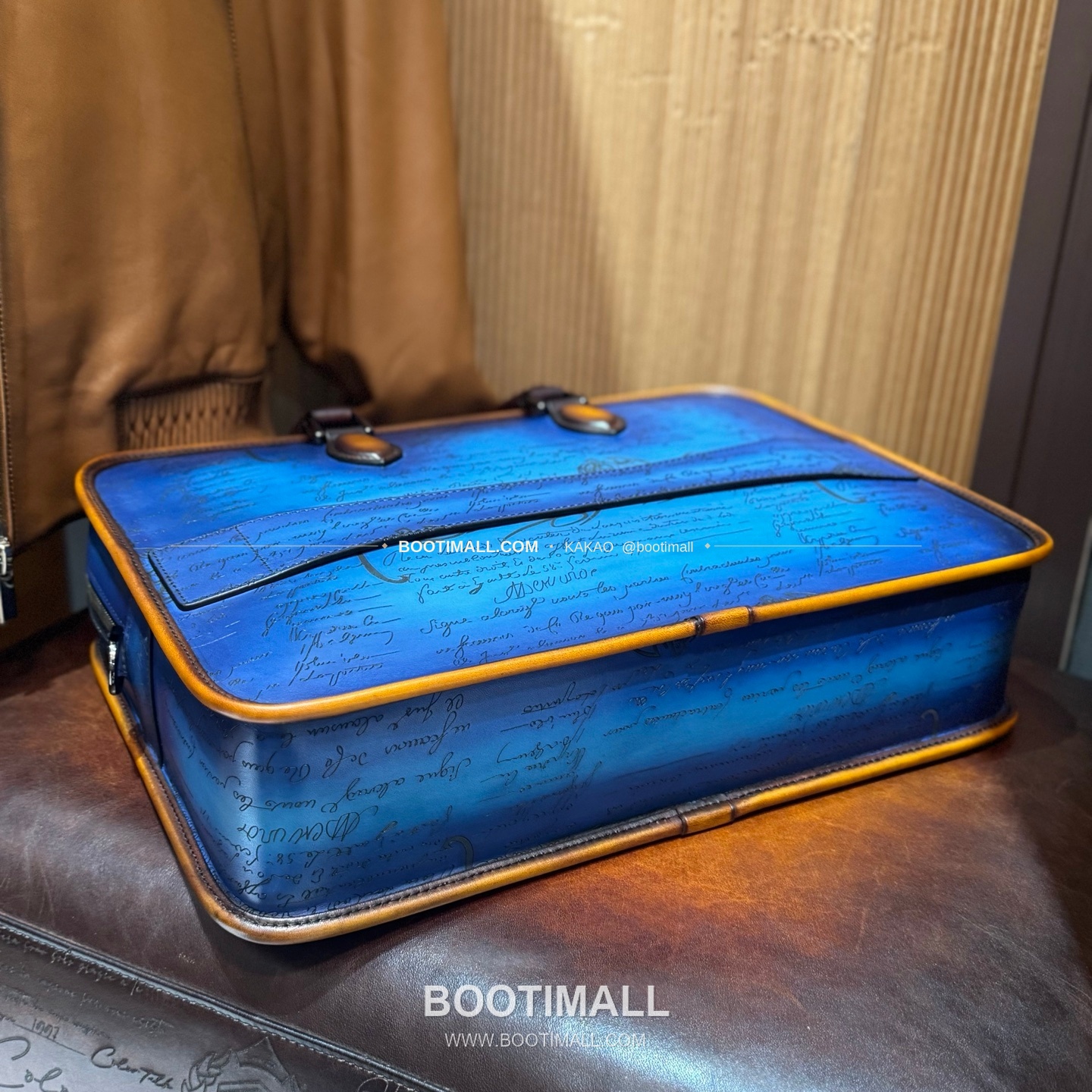 벨루티 베네치아 카프스킨 핸드페인팅 조르 미니 브리프케이스 Berluti Venezia Calfskin Hand-Painted Jour Mini Briefcase 38cm 6