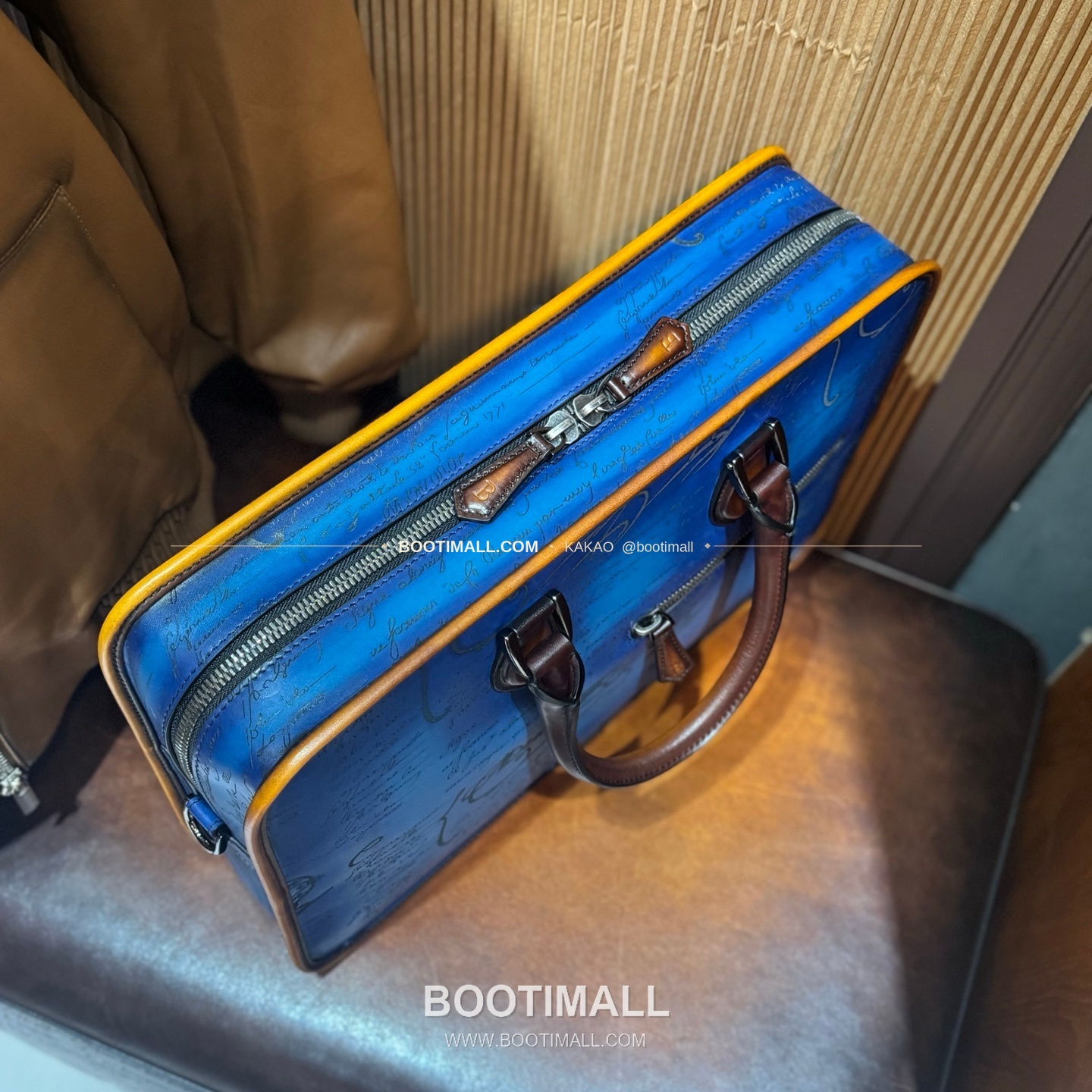벨루티 베네치아 카프스킨 핸드페인팅 조르 미니 브리프케이스 Berluti Venezia Calfskin Hand-Painted Jour Mini Briefcase 38cm 8