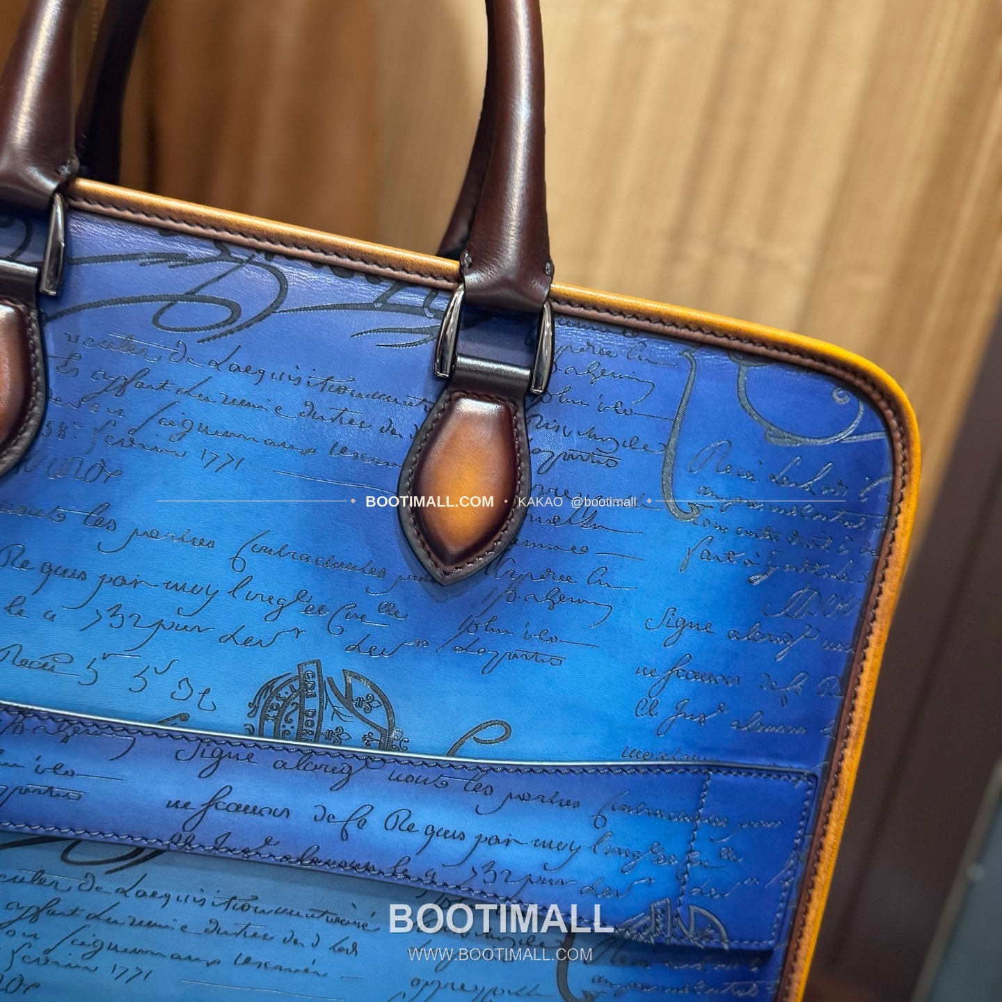 벨루티 베네치아 카프스킨 핸드페인팅 조르 미니 브리프케이스 Berluti Venezia Calfskin Hand-Painted Jour Mini Briefcase 38cm 9