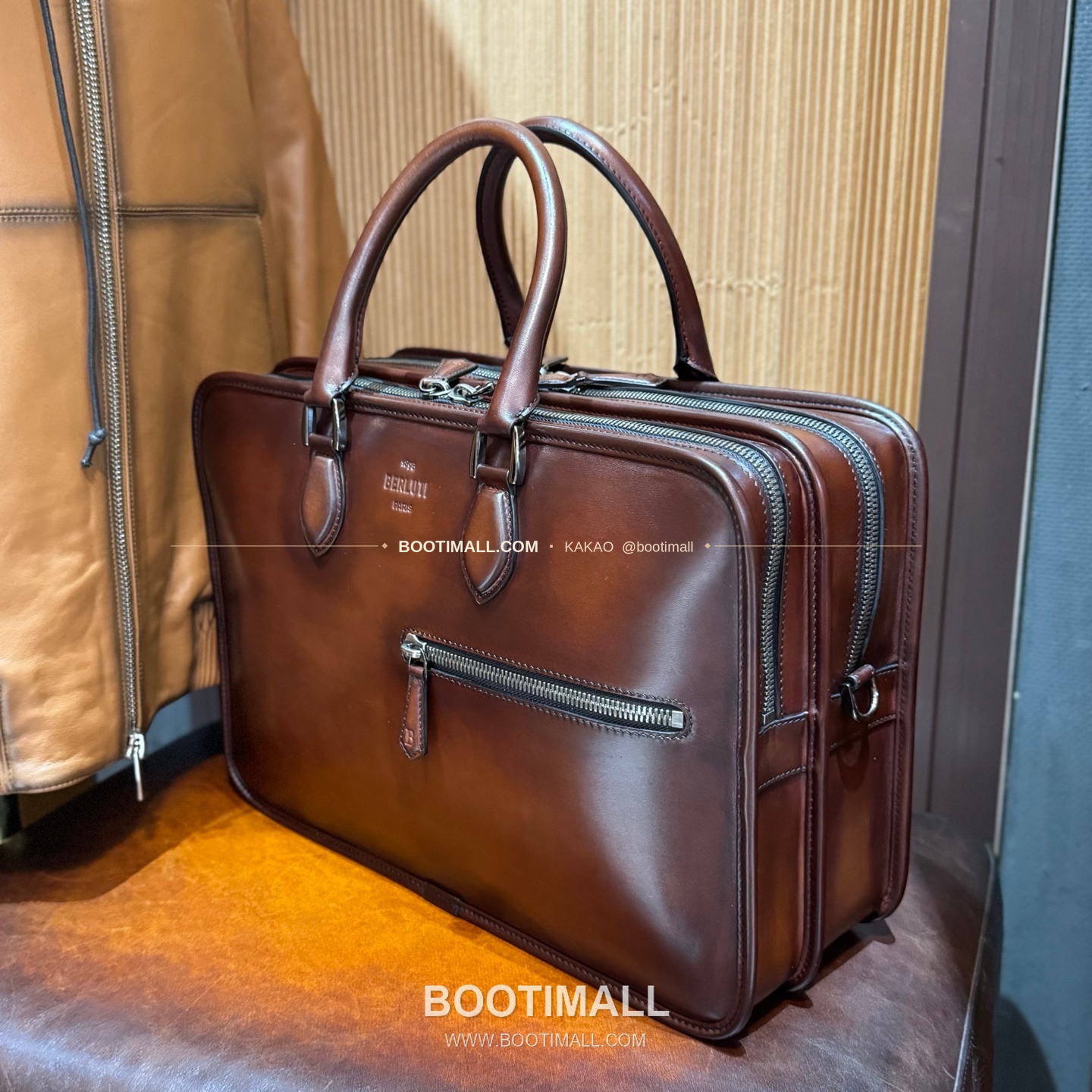 벨루티 베네치아 스크리토 더블컴파트먼트 Deux Jours 브리프케이스 Berluti Venezia Scritto Double Compartment Deux Jours Briefcase 42cm 2