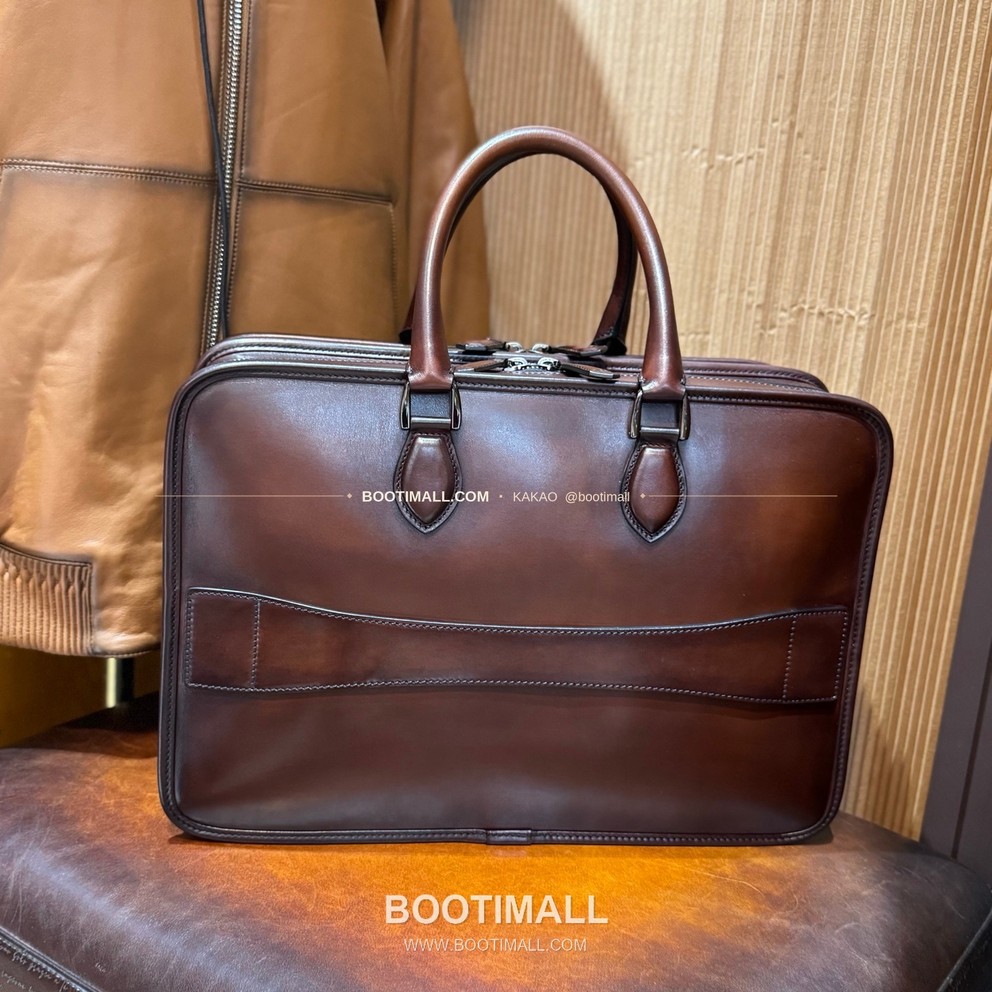 벨루티 베네치아 스크리토 더블컴파트먼트 Deux Jours 브리프케이스 Berluti Venezia Scritto Double Compartment Deux Jours Briefcase 42cm 3