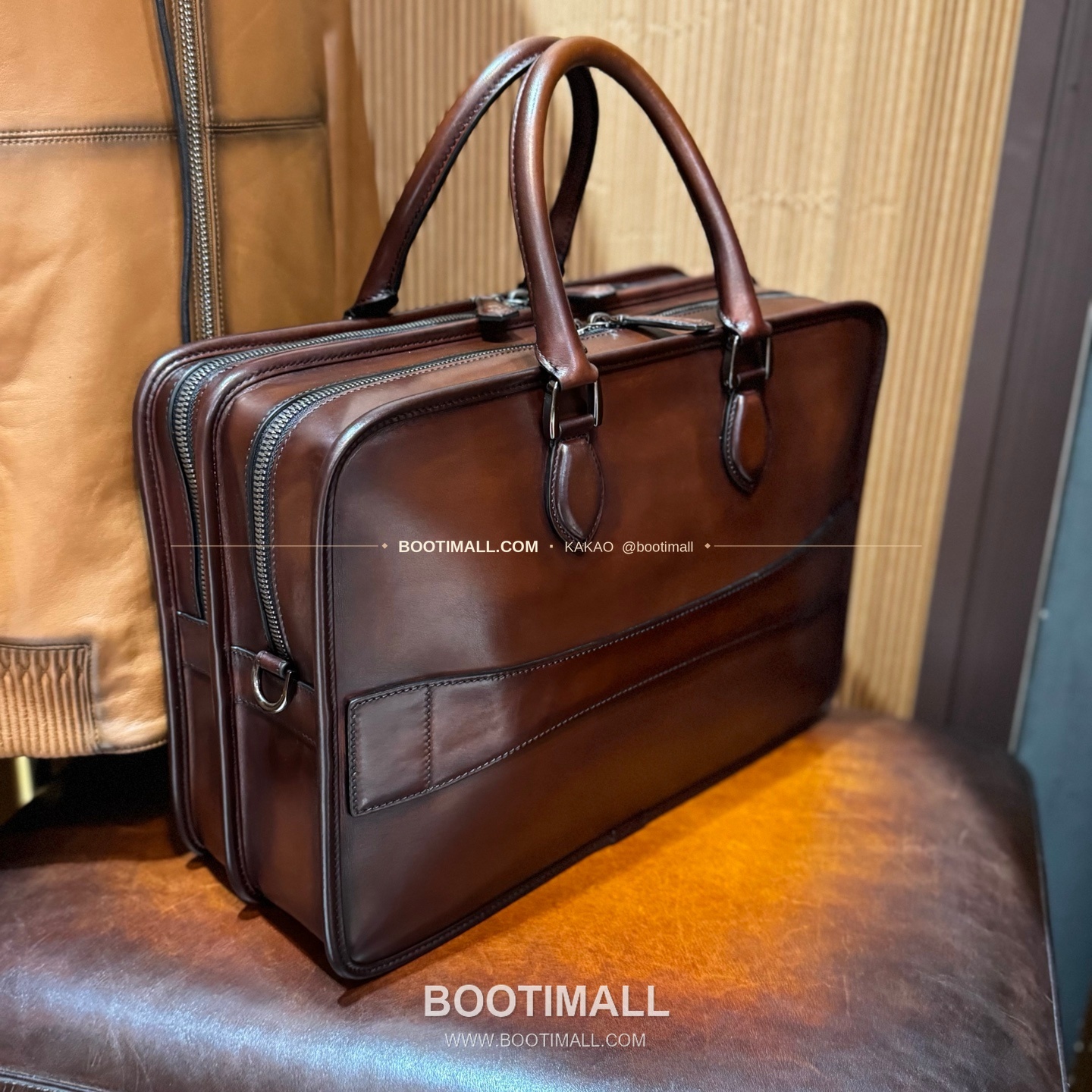 벨루티 베네치아 스크리토 더블컴파트먼트 Deux Jours 브리프케이스 Berluti Venezia Scritto Double Compartment Deux Jours Briefcase 42cm 4