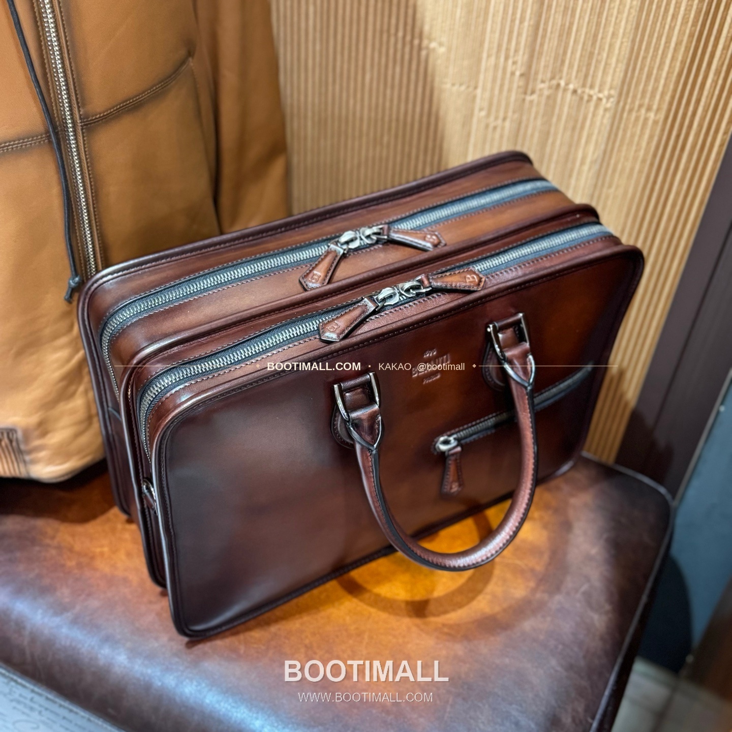벨루티 베네치아 스크리토 더블컴파트먼트 Deux Jours 브리프케이스 Berluti Venezia Scritto Double Compartment Deux Jours Briefcase 42cm 5