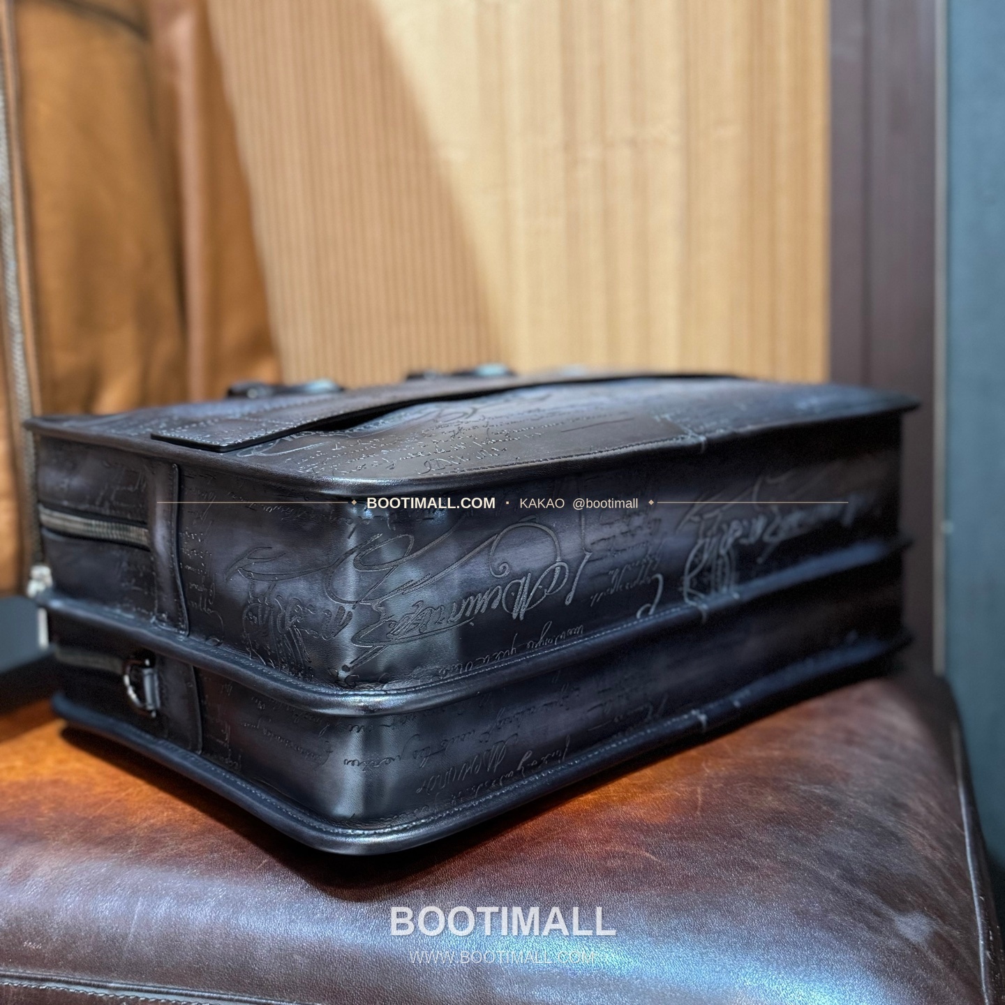 벨루티 베네치아 스크리토 더블컴파트먼트 Deux Jours 브리프케이스 Berluti Venezia Scritto Double Compartment Deux Jours Briefcase 2823060600 42cm 7