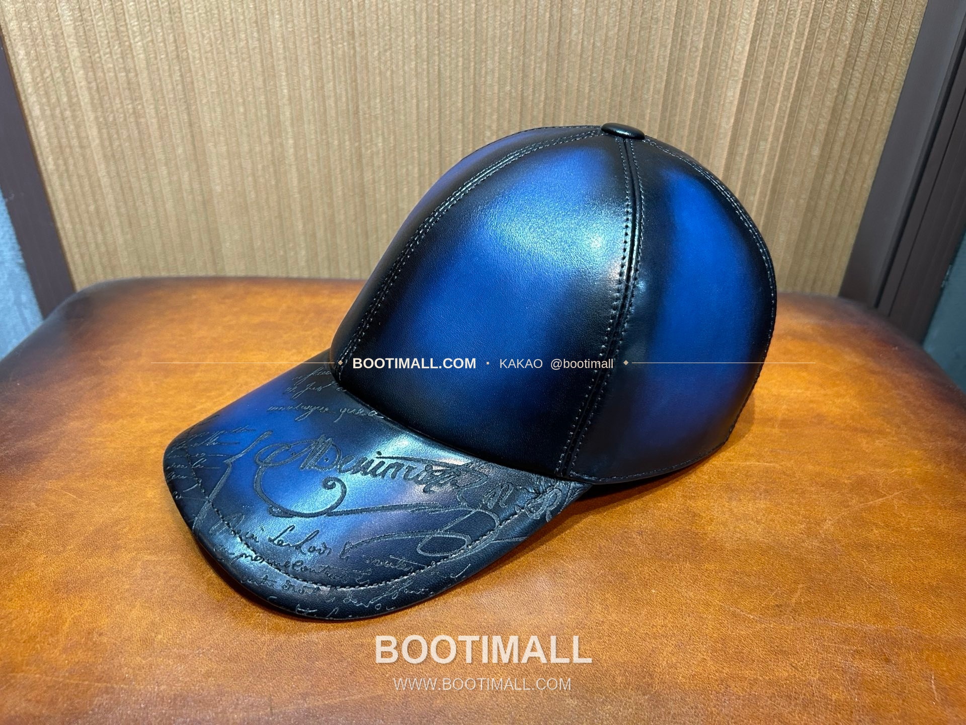 벨루티 카프스킨 핸드다이 클래식 레더 캡 Berluti Calfskin Hand-Dyed Classic Leather Cap 3