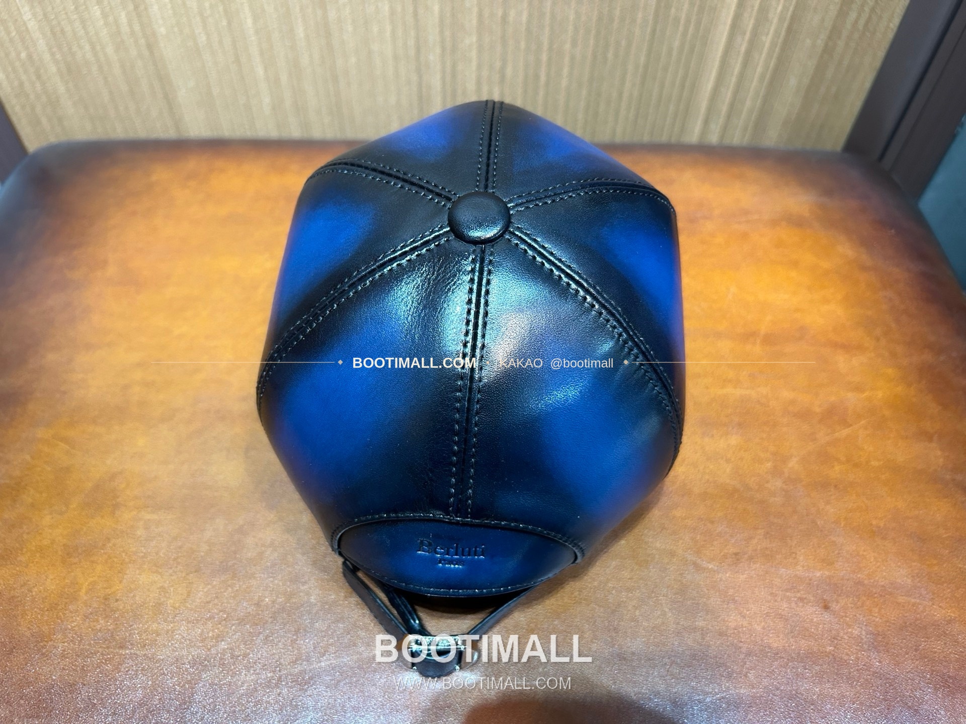 벨루티 카프스킨 핸드다이 클래식 레더 캡 Berluti Calfskin Hand-Dyed Classic Leather Cap 5