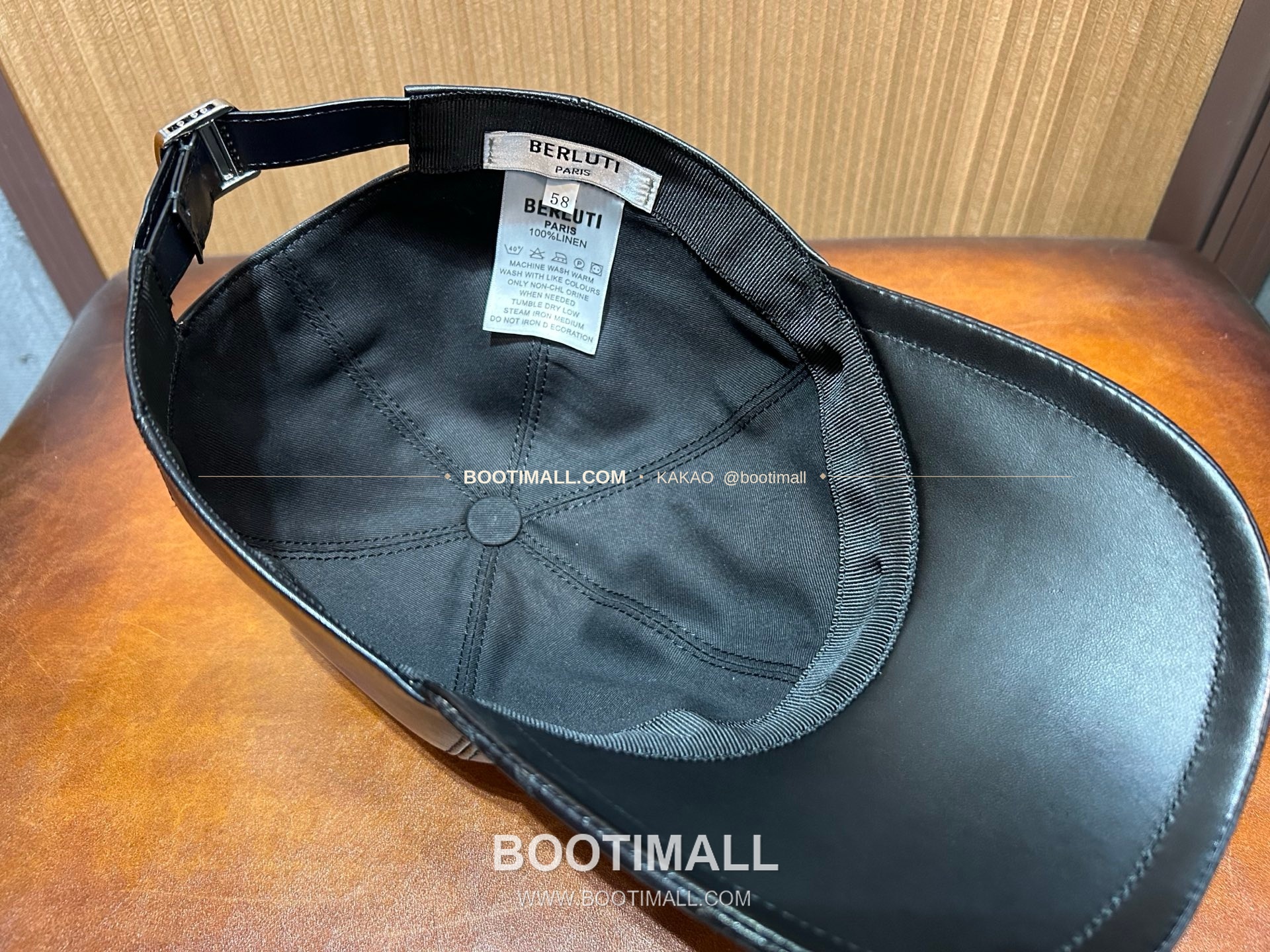 벨루티 카프스킨 핸드다이 클래식 레더 캡 Berluti Calfskin Hand-Dyed Classic Leather Cap 7