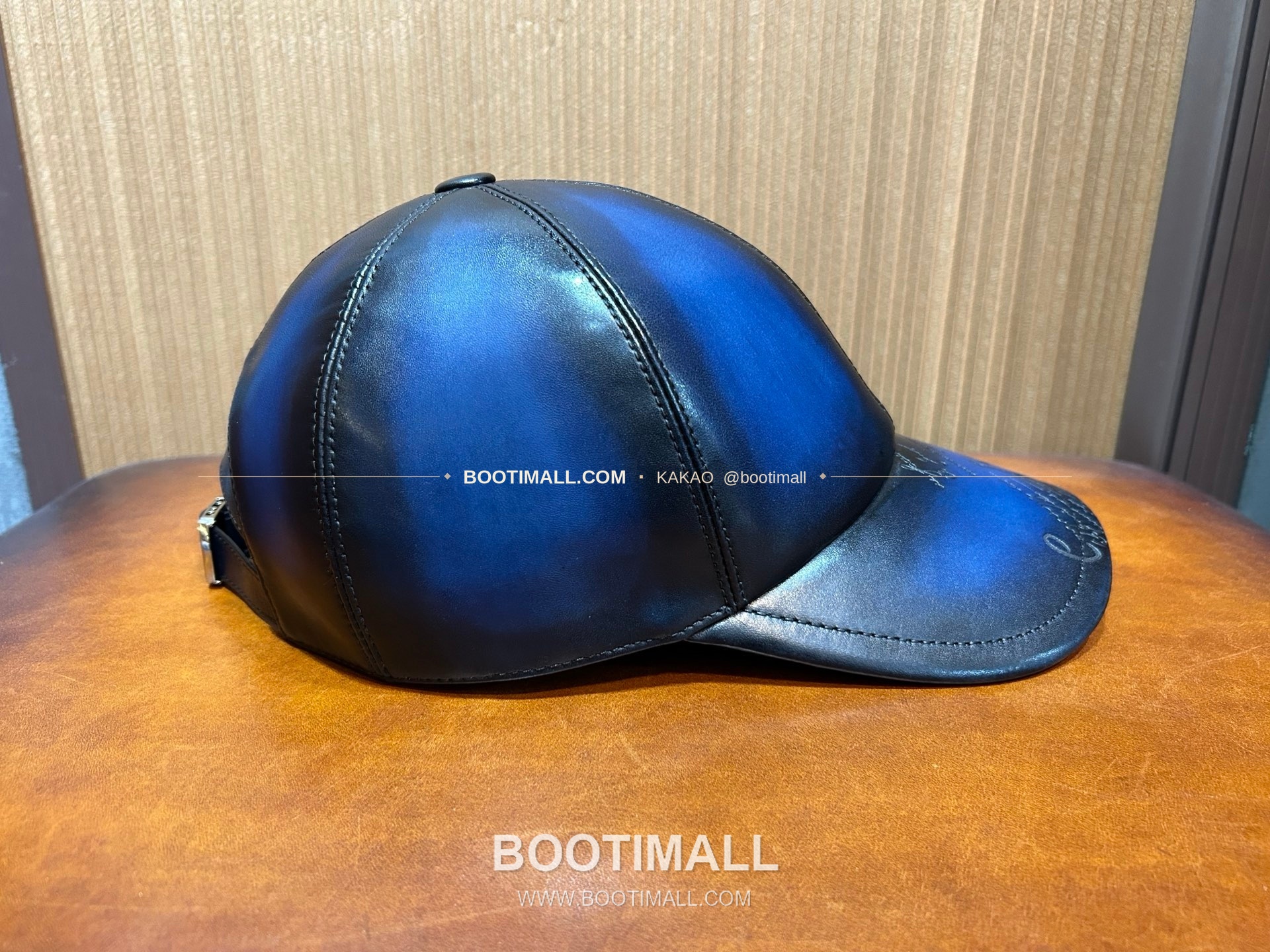 벨루티 카프스킨 핸드다이 클래식 레더 캡 Berluti Calfskin Hand-Dyed Classic Leather Cap 9