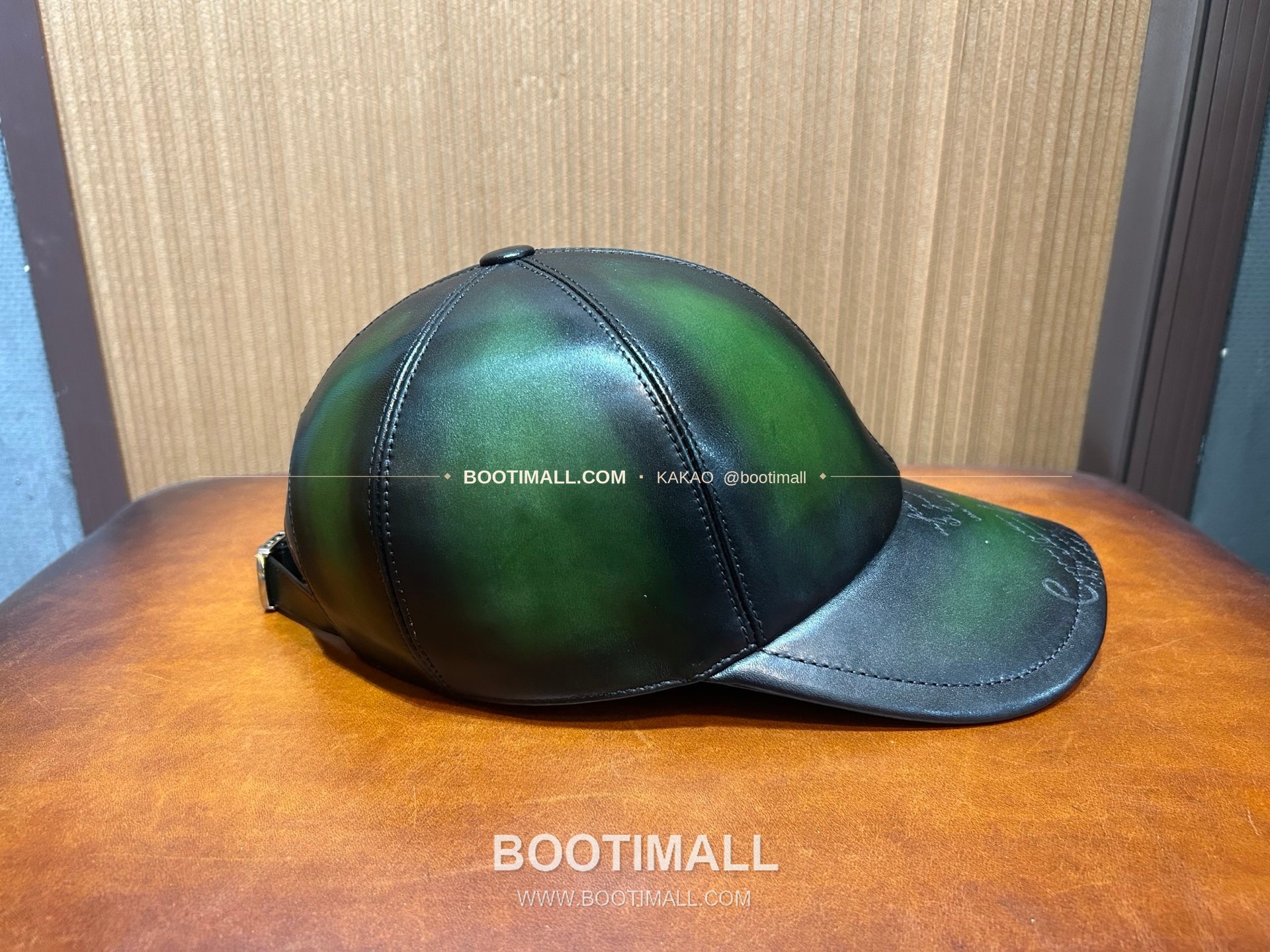 벨루티 카프스킨 핸드다이 클래식 레더 캡 Berluti Calfskin Hand-Dyed Classic Leather Cap 2