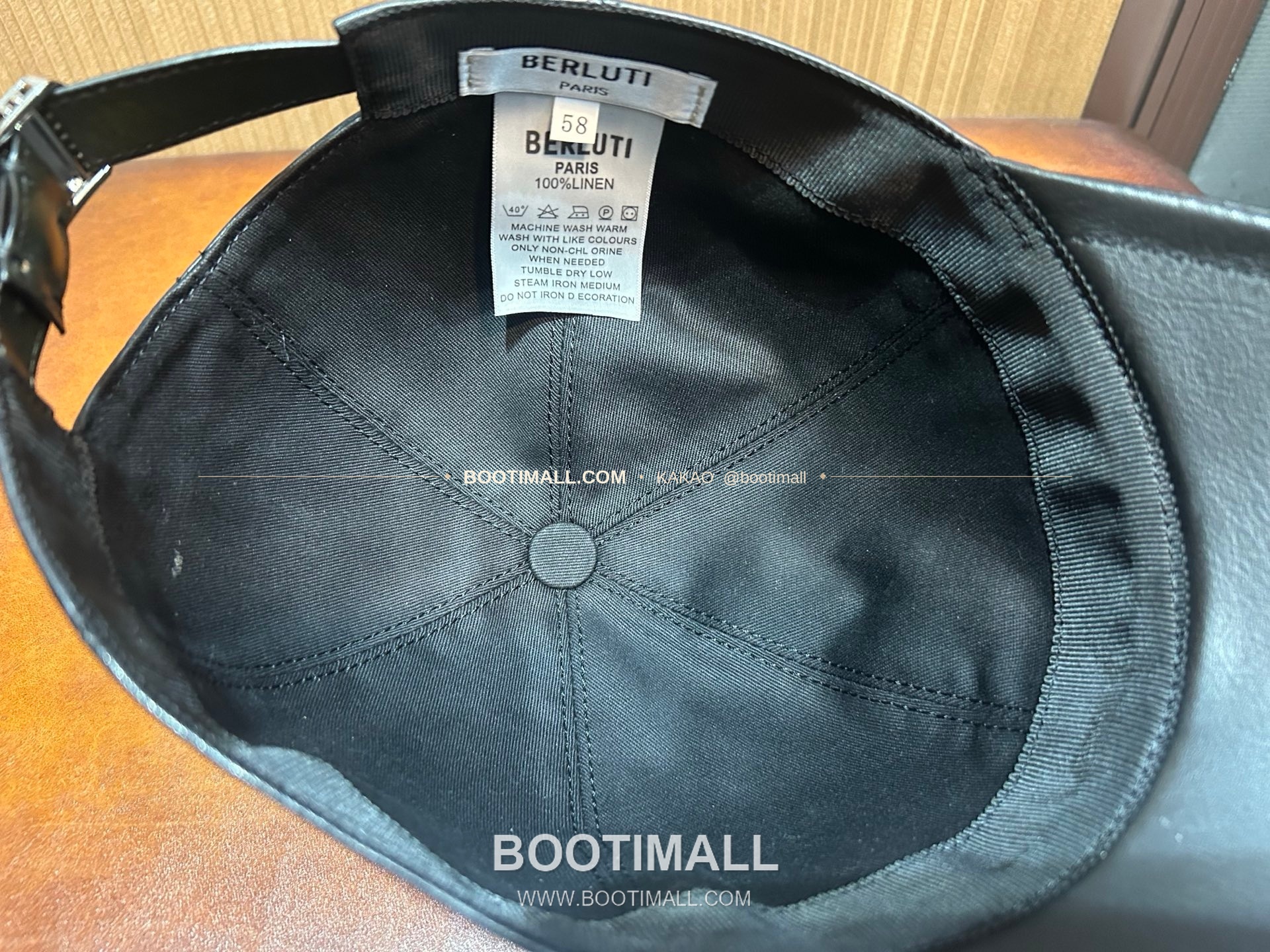 벨루티 카프스킨 핸드다이 클래식 레더 캡 Berluti Calfskin Hand-Dyed Classic Leather Cap 5