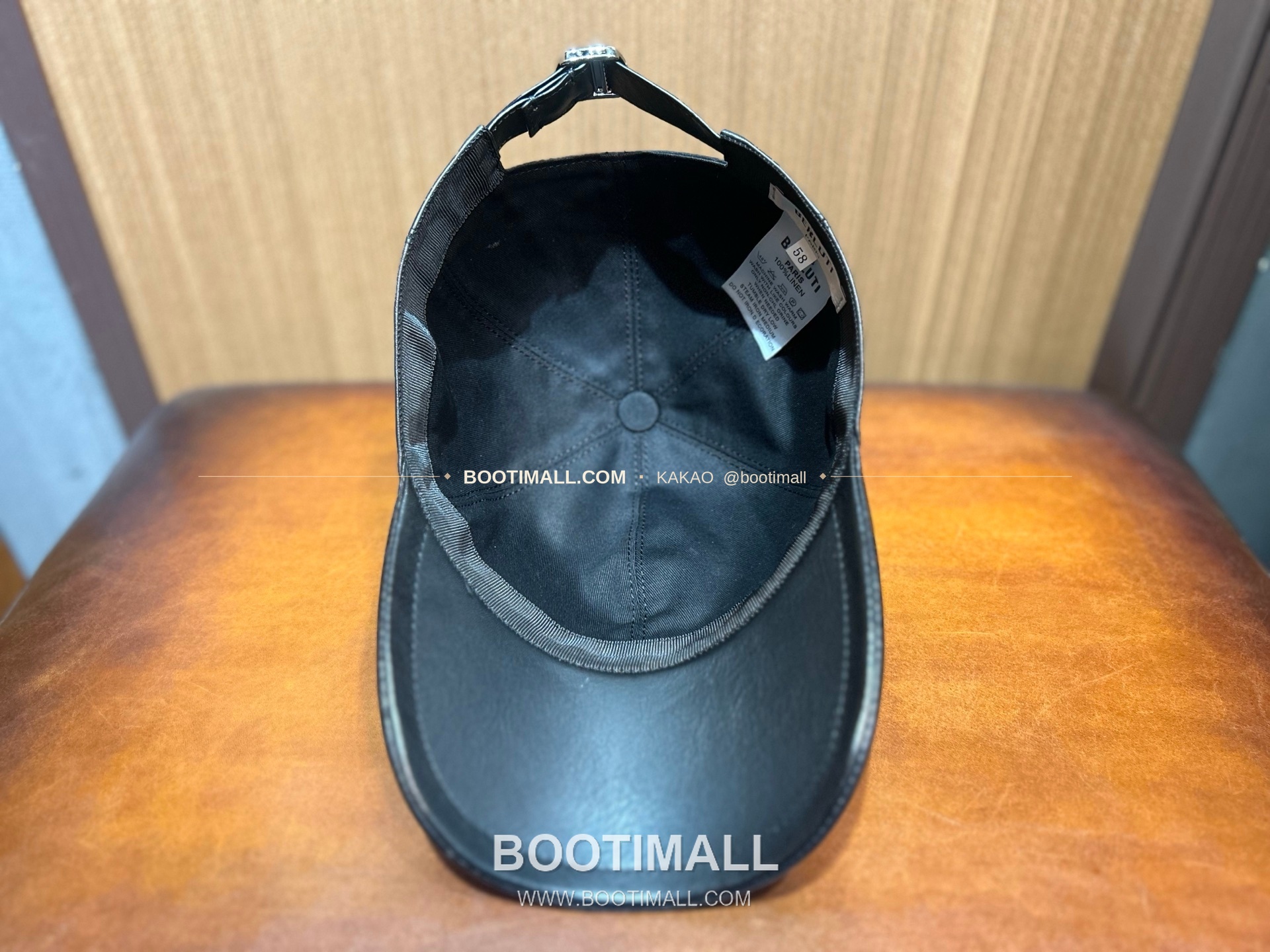 벨루티 카프스킨 핸드다이 클래식 레더 캡 Berluti Calfskin Hand-Dyed Classic Leather Cap 6