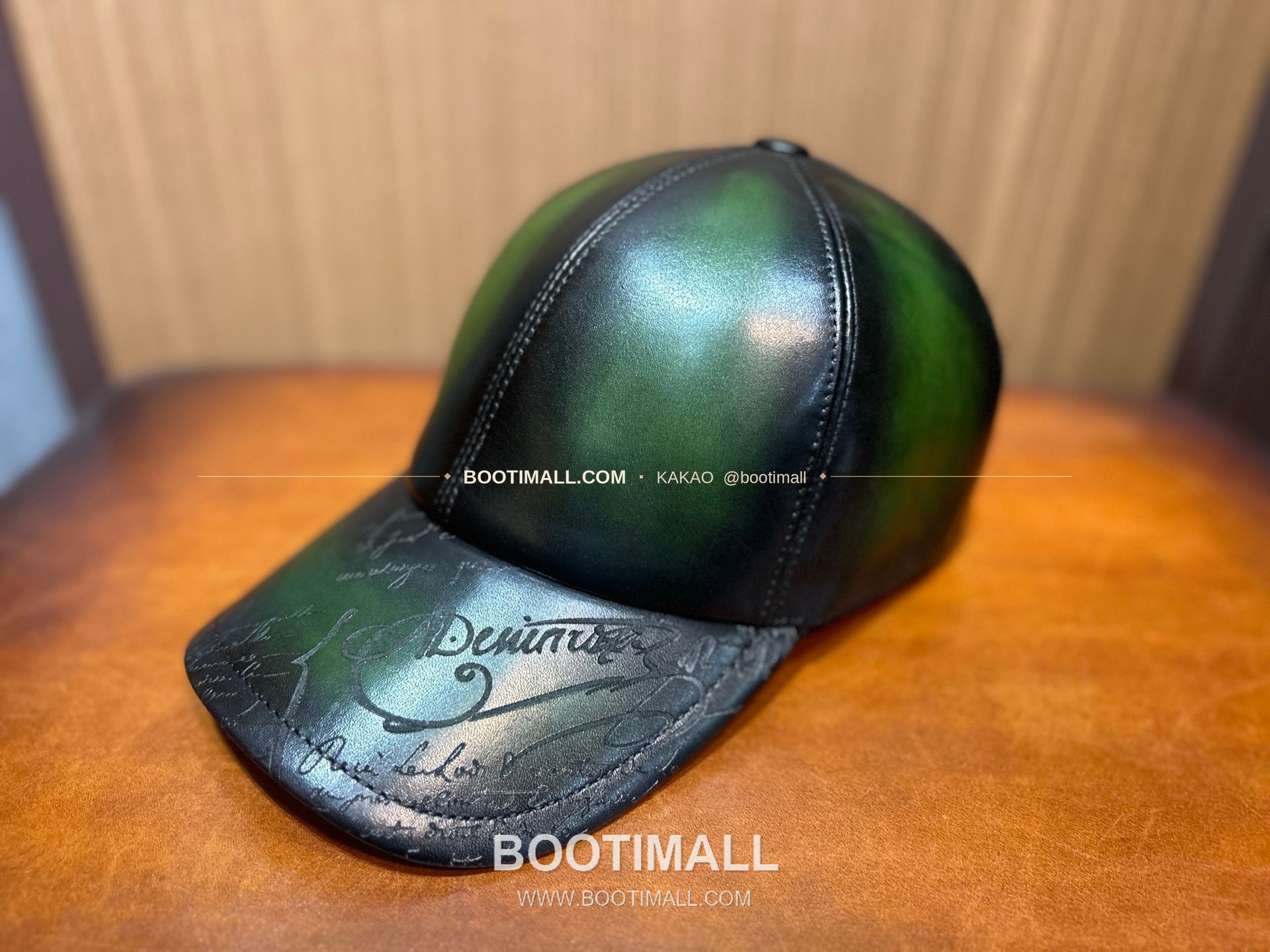 벨루티 카프스킨 핸드다이 클래식 레더 캡 Berluti Calfskin Hand-Dyed Classic Leather Cap 7