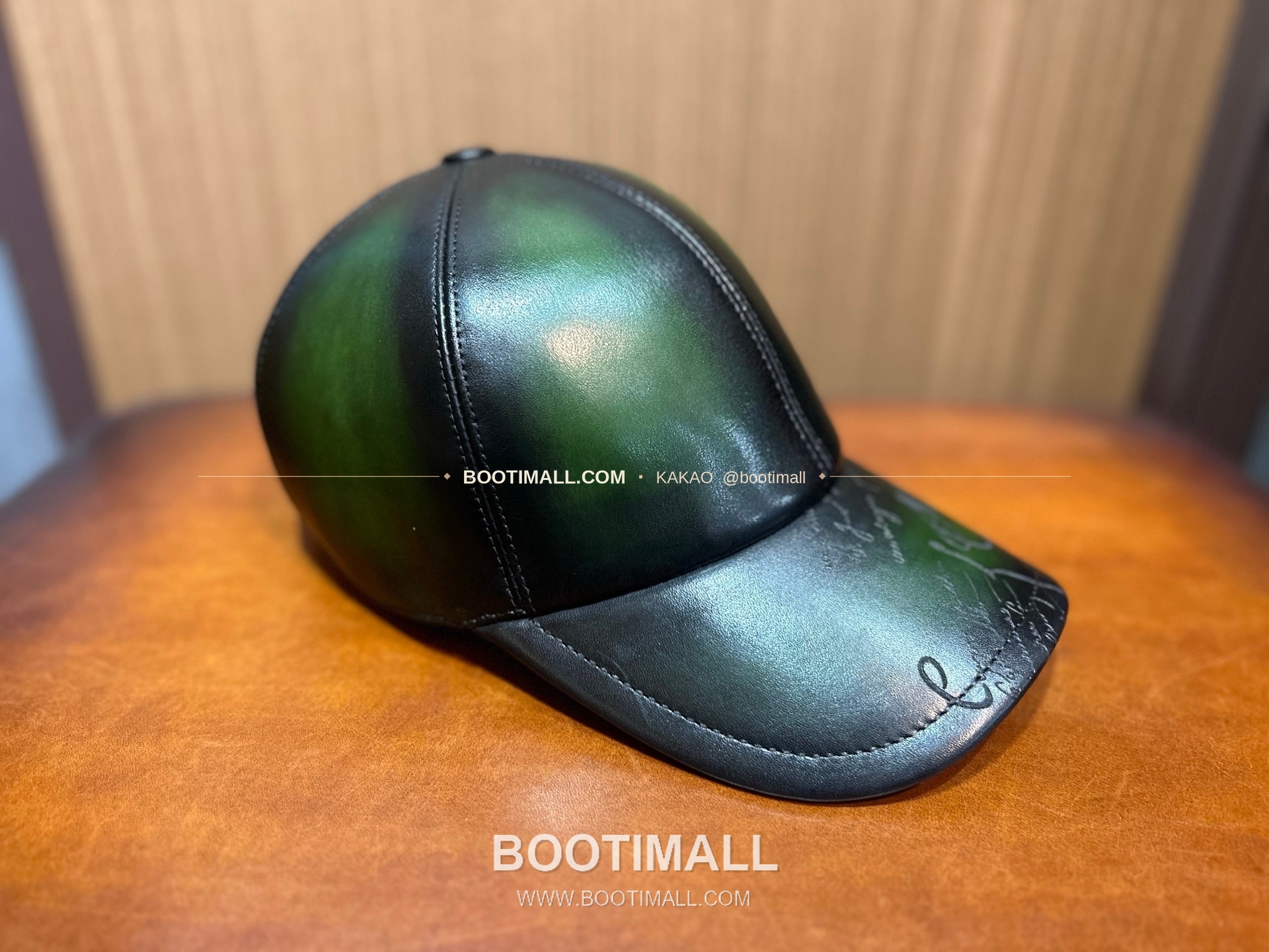 벨루티 카프스킨 핸드다이 클래식 레더 캡 Berluti Calfskin Hand-Dyed Classic Leather Cap 8