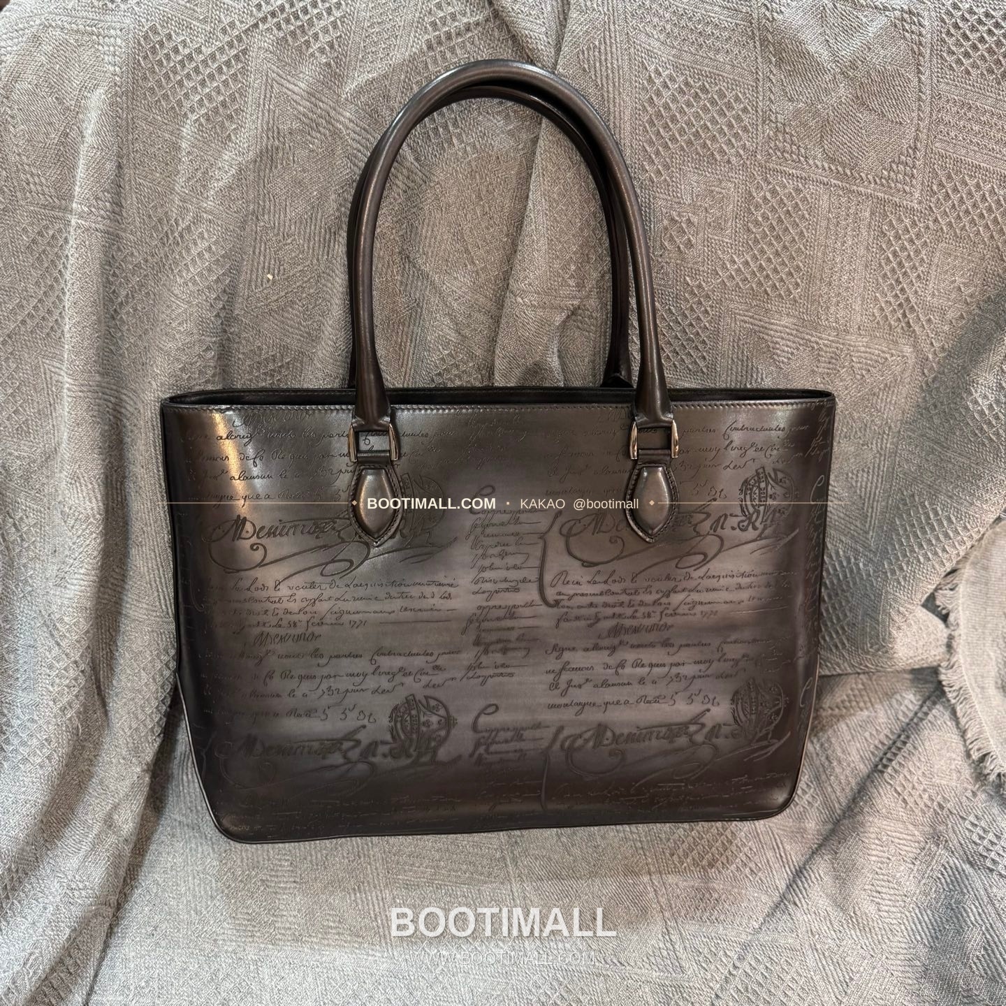 벨루티 캔버스 오픈탑 Toujours 숄더 토트백 Berluti Canvas Open-Top Toujours Shoulder Tote Bag 36cm 2