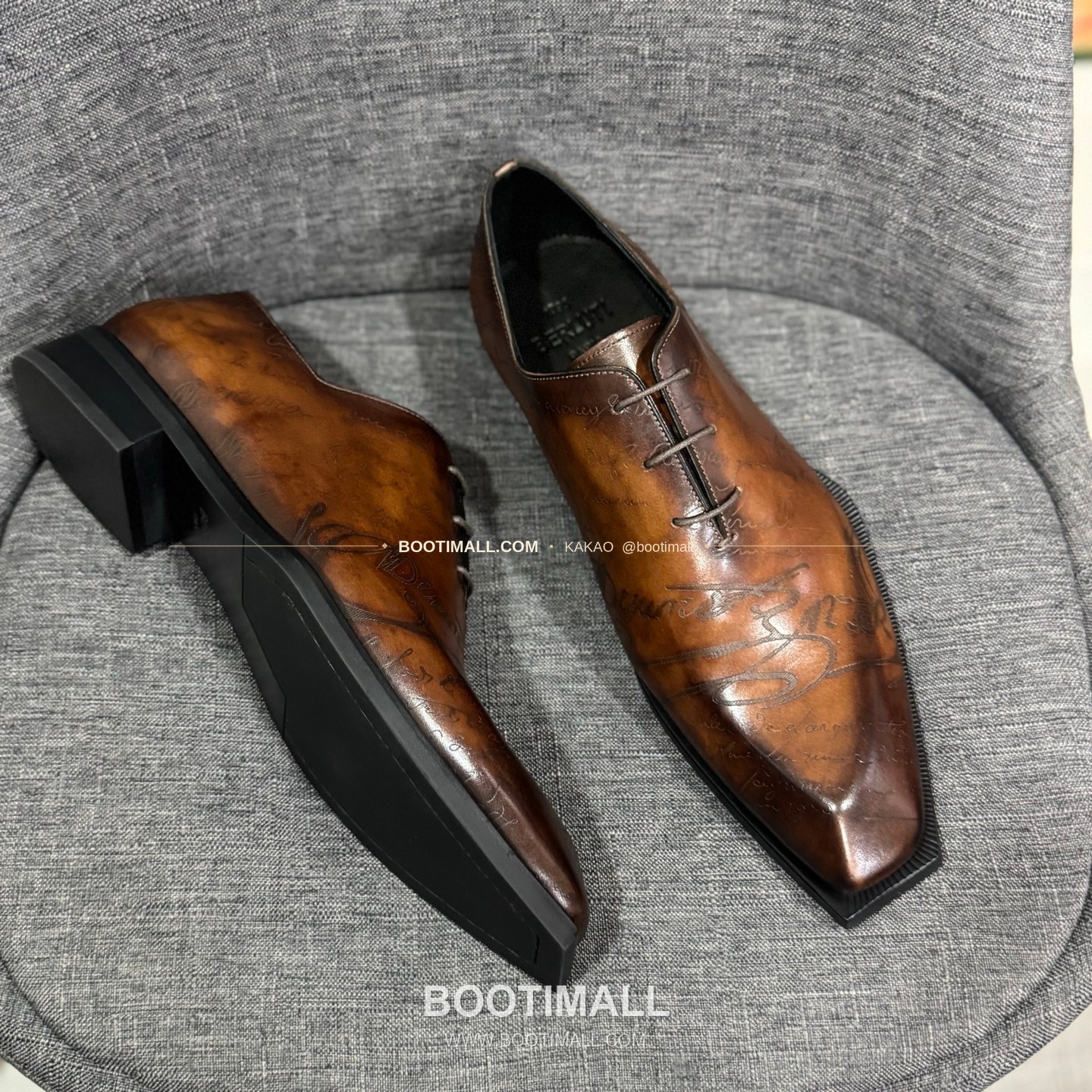 벨루티 송아지가죽 수공염색 굿이어 남성 정장화 Berluti Calfskin Hand Patina Goodyear Men's Dress Shoes 6