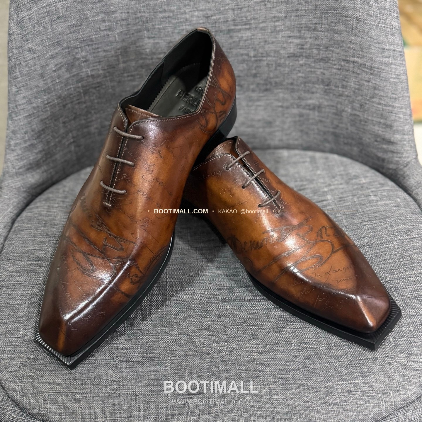 벨루티 송아지가죽 수공염색 굿이어 남성 정장화 Berluti Calfskin Hand Patina Goodyear Men's Dress Shoes 7