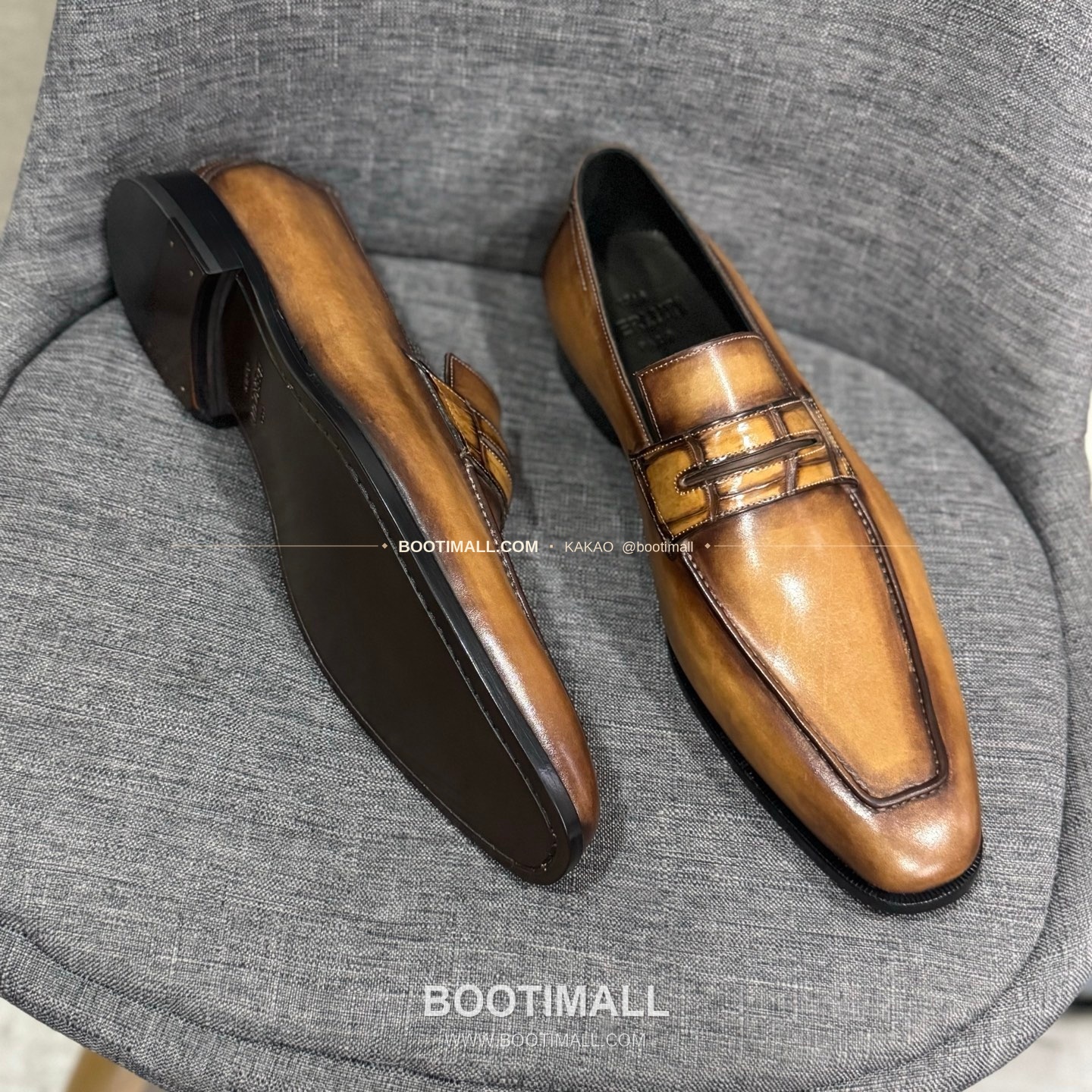 벨루티 송아지가죽 수공염색 굿이어 남성 정장화 Berluti Calfskin Hand Patina Goodyear Men's Dress Shoes 6