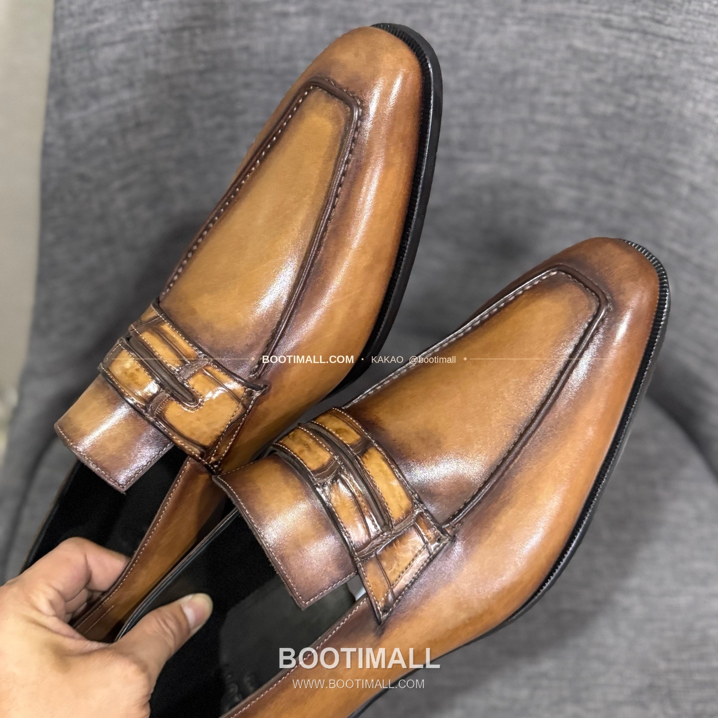 벨루티 송아지가죽 수공염색 굿이어 남성 정장화 Berluti Calfskin Hand Patina Goodyear Men's Dress Shoes 8