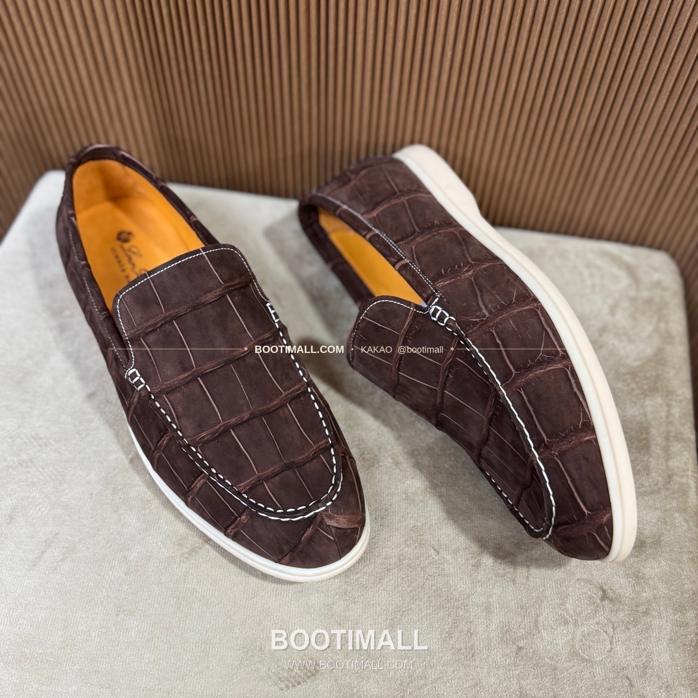 벨루티 악어가죽 스웨이드 수공 로퍼 남성 정장화 Berluti Crocodile Suede Handmade Loafers 4