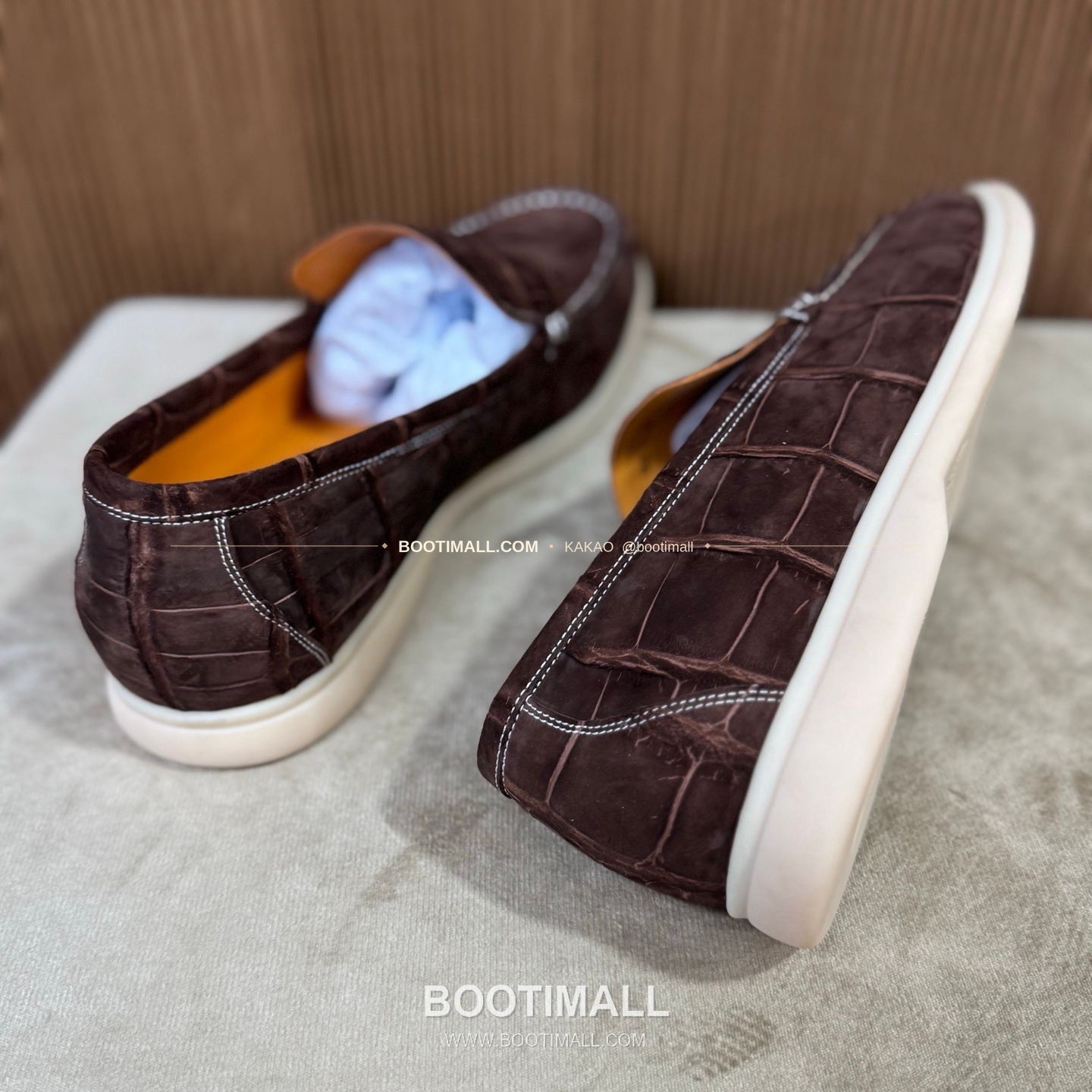 벨루티 악어가죽 스웨이드 수공 로퍼 남성 정장화 Berluti Crocodile Suede Handmade Loafers 8