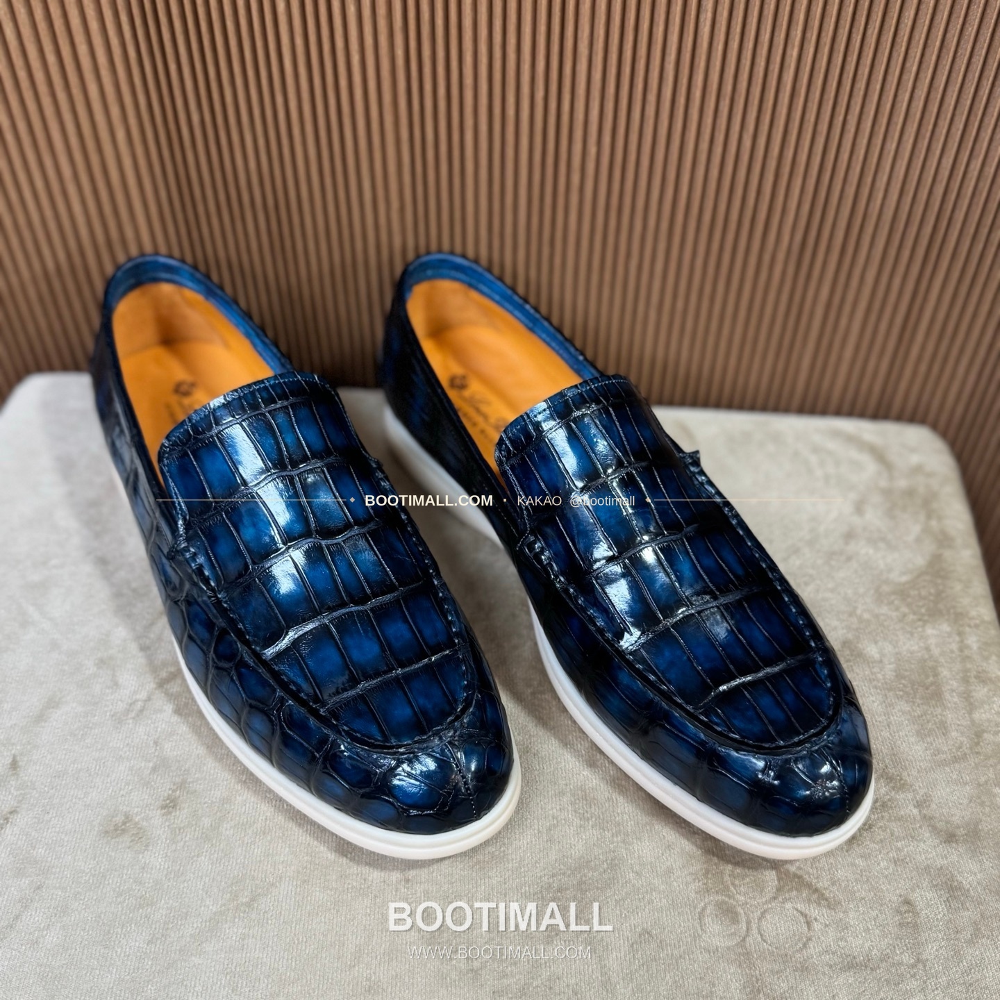 벨루티 악어가죽 수공 남성 로퍼 Berluti Crocodile Suede Handmade Men's Loafers 1