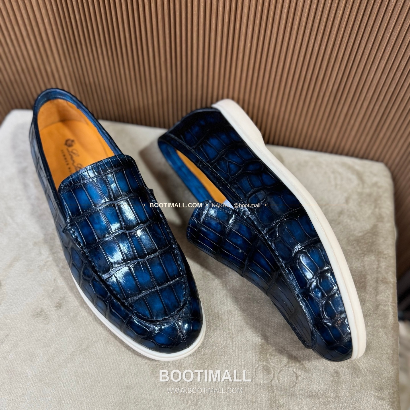 벨루티 악어가죽 수공 남성 로퍼 Berluti Crocodile Suede Handmade Men's Loafers 4