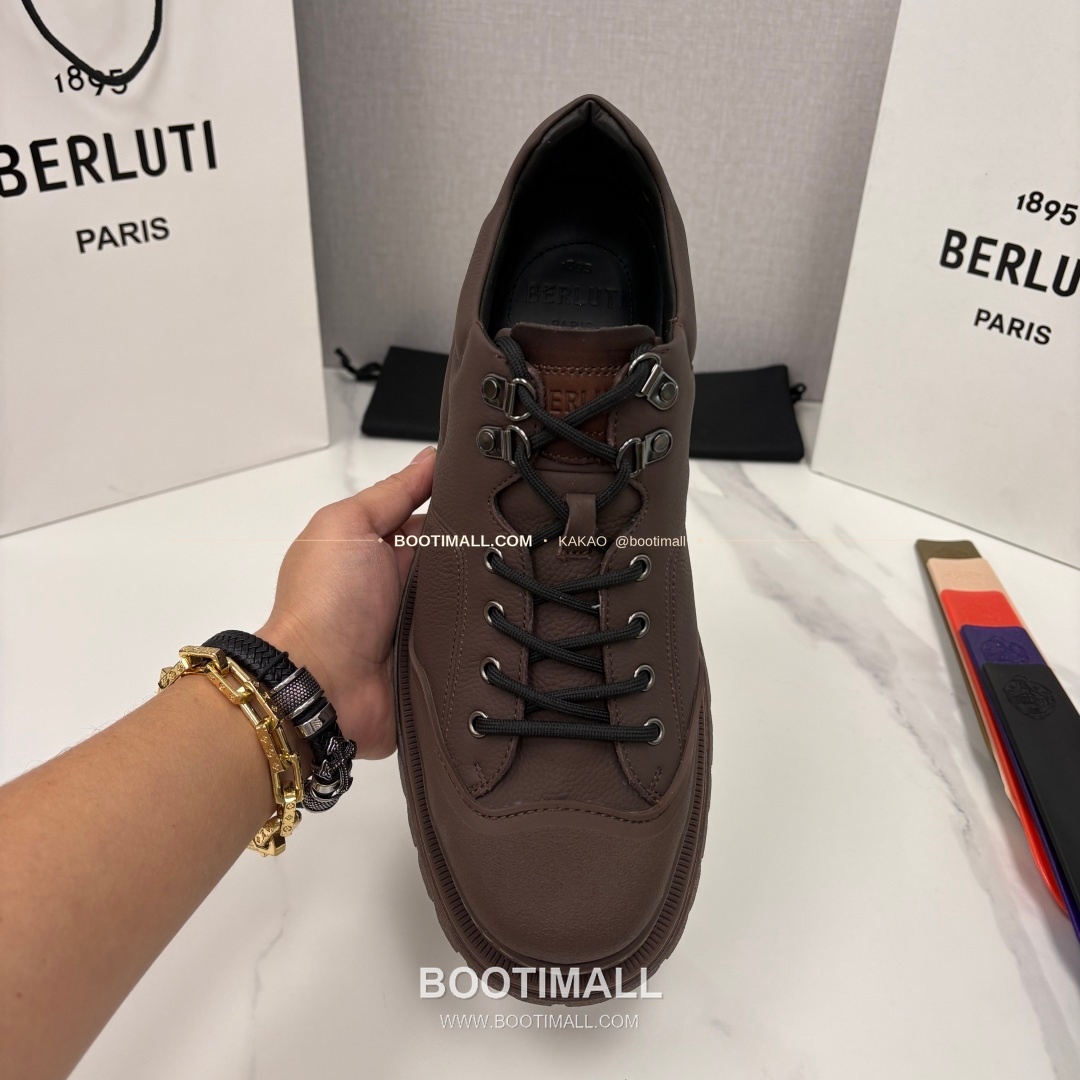 벨루티 베네치아 가죽 브루니코 볼드솔 더비 슈즈 Berluti Venezia Leather Brunico Chunky Sole Derby Shoes 5