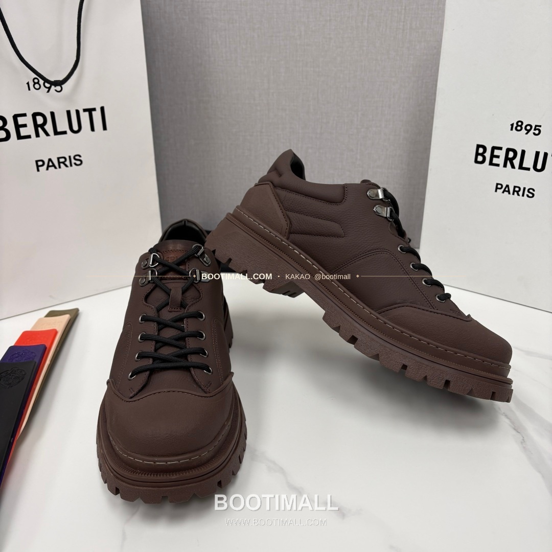 벨루티 베네치아 가죽 브루니코 볼드솔 더비 슈즈 Berluti Venezia Leather Brunico Chunky Sole Derby Shoes 7