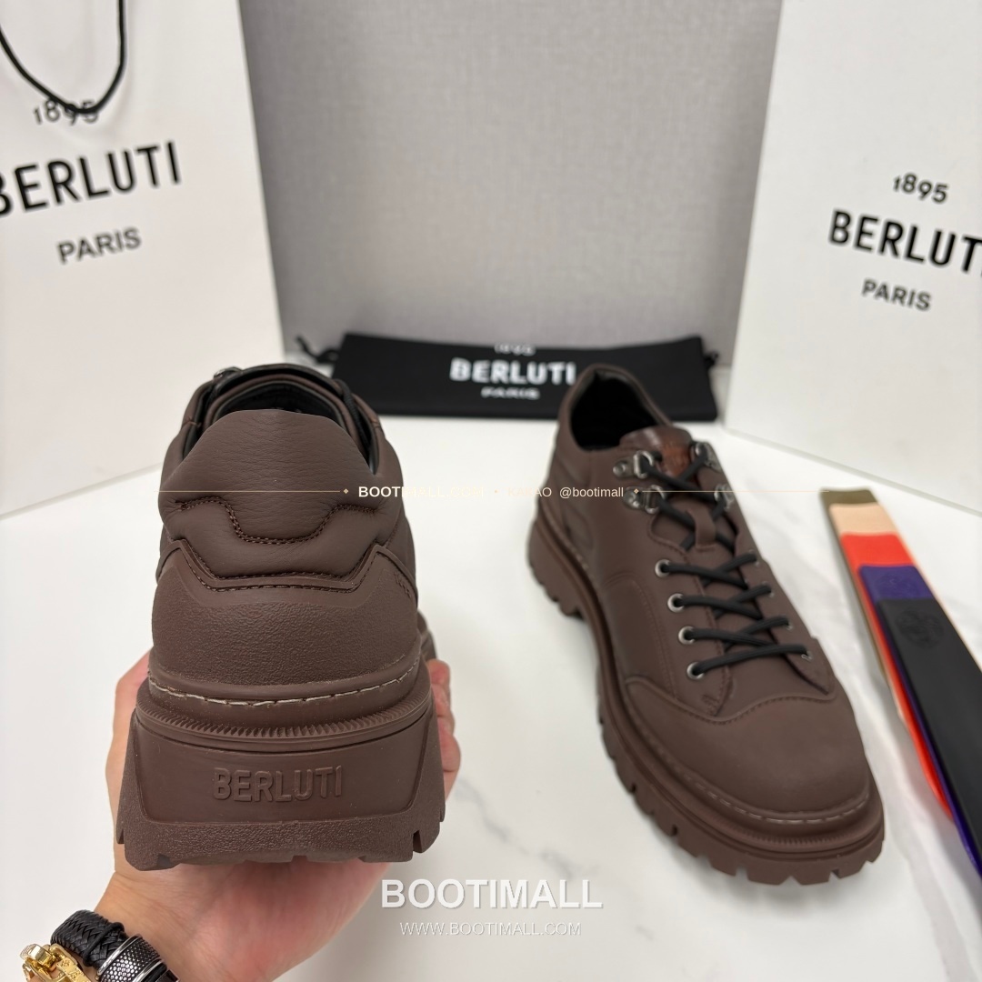 벨루티 베네치아 가죽 브루니코 볼드솔 더비 슈즈 Berluti Venezia Leather Brunico Chunky Sole Derby Shoes 8
