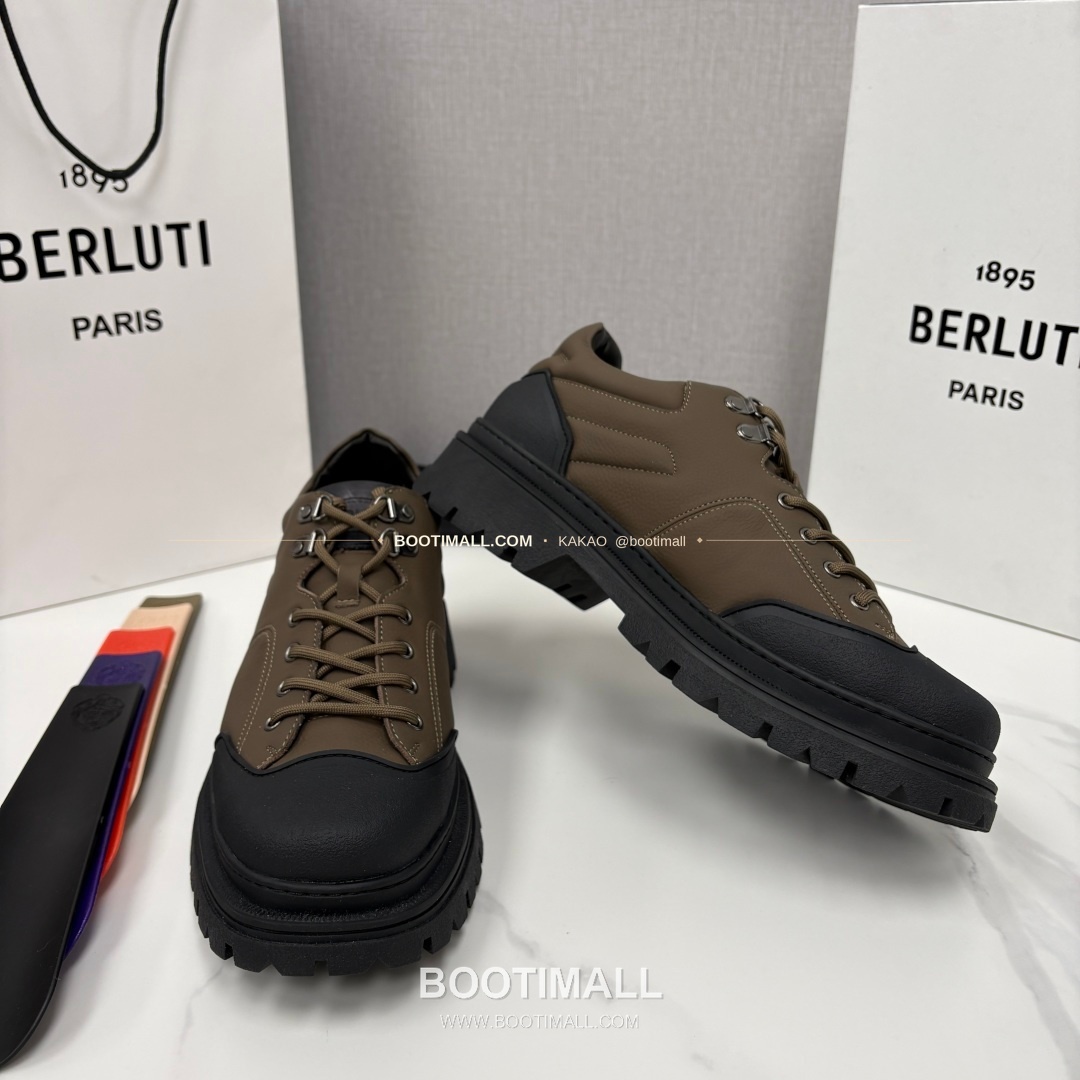 벨루티 베네치아 가죽 브루니코 볼드솔 더비 슈즈 Berluti Venezia Leather Brunico Chunky Sole Derby Shoes 7