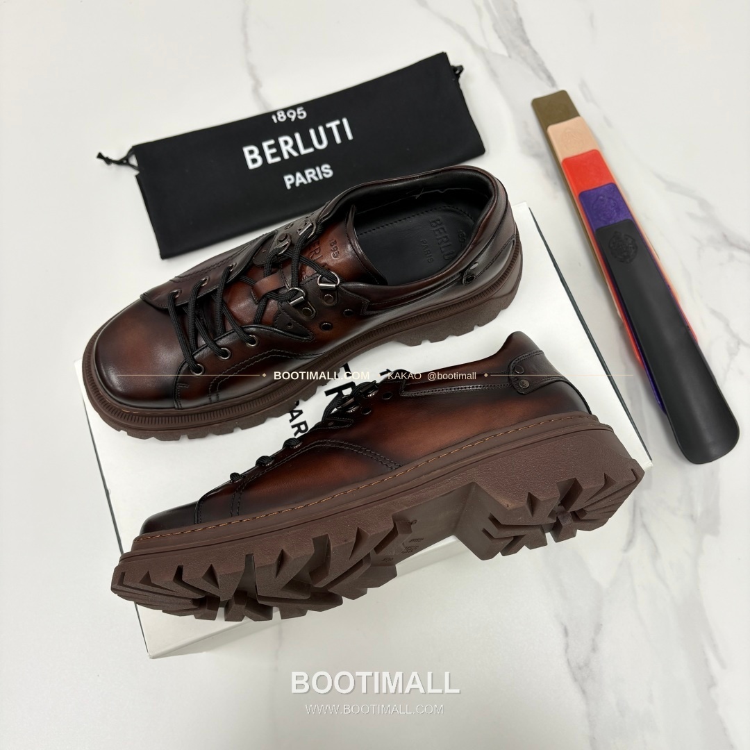 벨루티 베네치아가죽 수공염색 브루니코 볼드솔 더비 슈즈 Berluti Venezia Leather Hand Patina Brunico Chunky Sole Derby Shoes 3