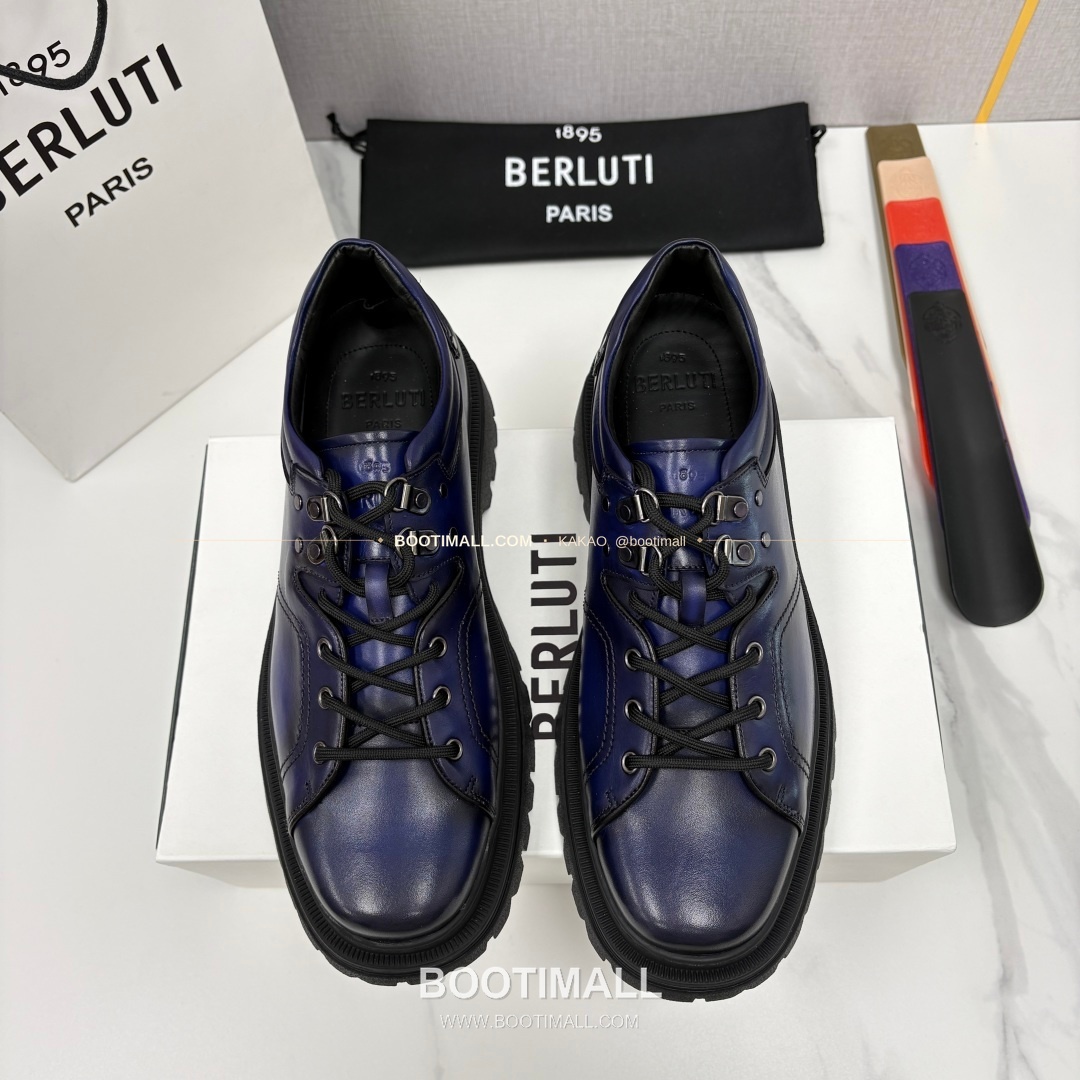 벨루티 베네치아가죽 수공염색 브루니코 볼드솔 더비 슈즈 Berluti Venezia Leather Hand Patina Brunico Chunky Sole Derby Shoes 1