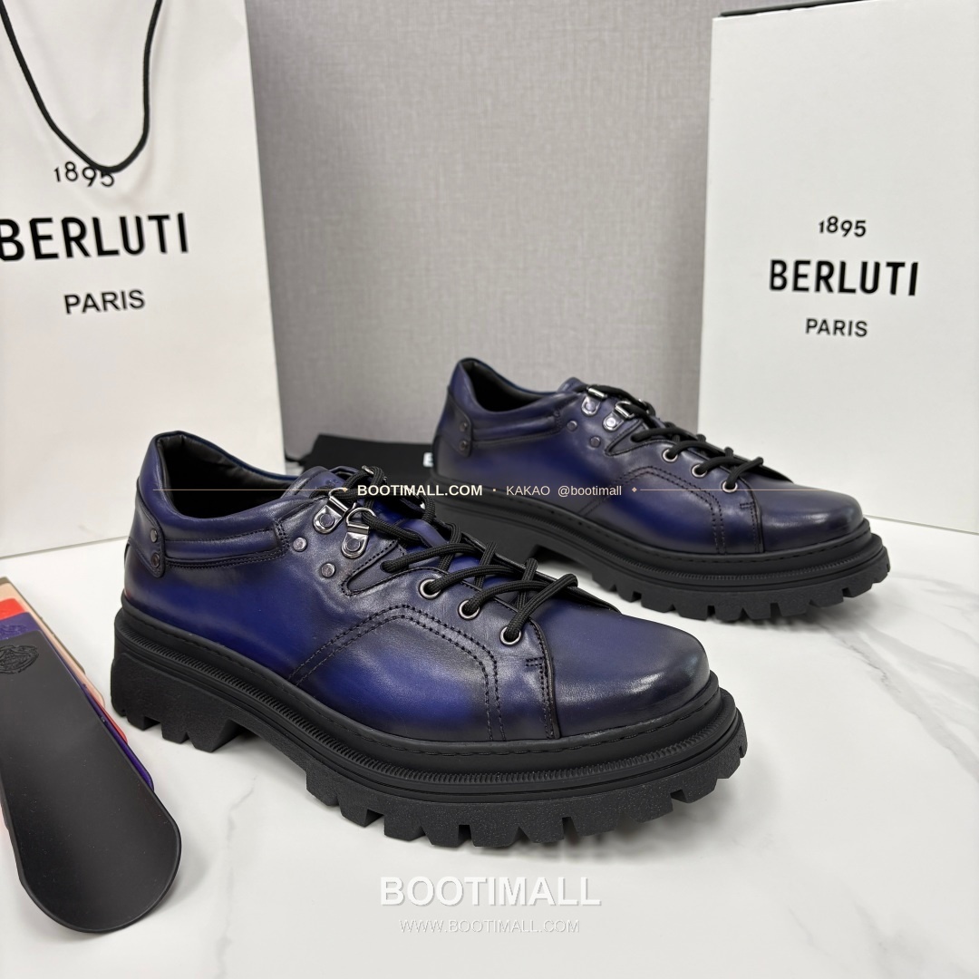 벨루티 베네치아가죽 수공염색 브루니코 볼드솔 더비 슈즈 Berluti Venezia Leather Hand Patina Brunico Chunky Sole Derby Shoes 2