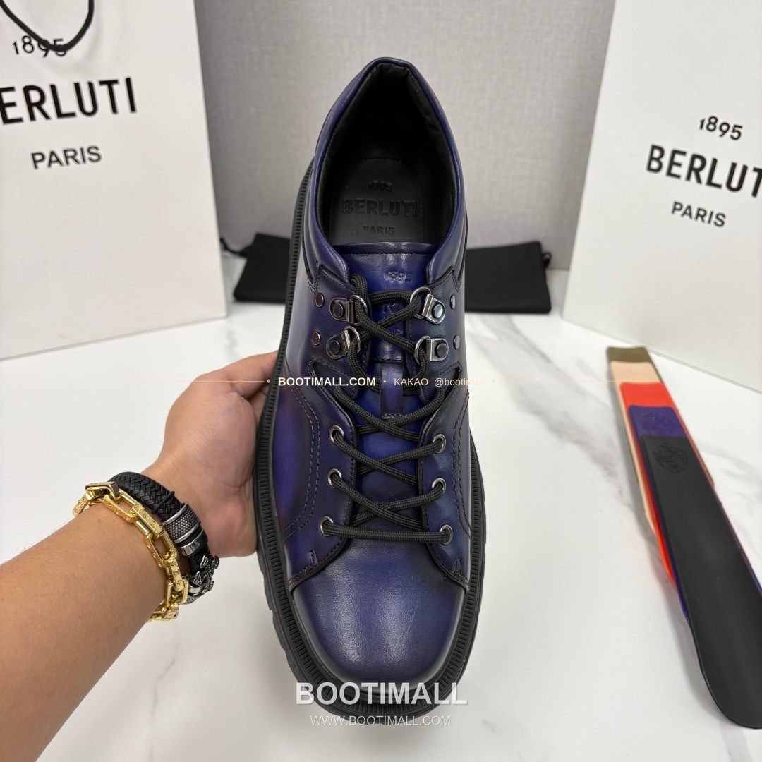 벨루티 베네치아가죽 수공염색 브루니코 볼드솔 더비 슈즈 Berluti Venezia Leather Hand Patina Brunico Chunky Sole Derby Shoes 5