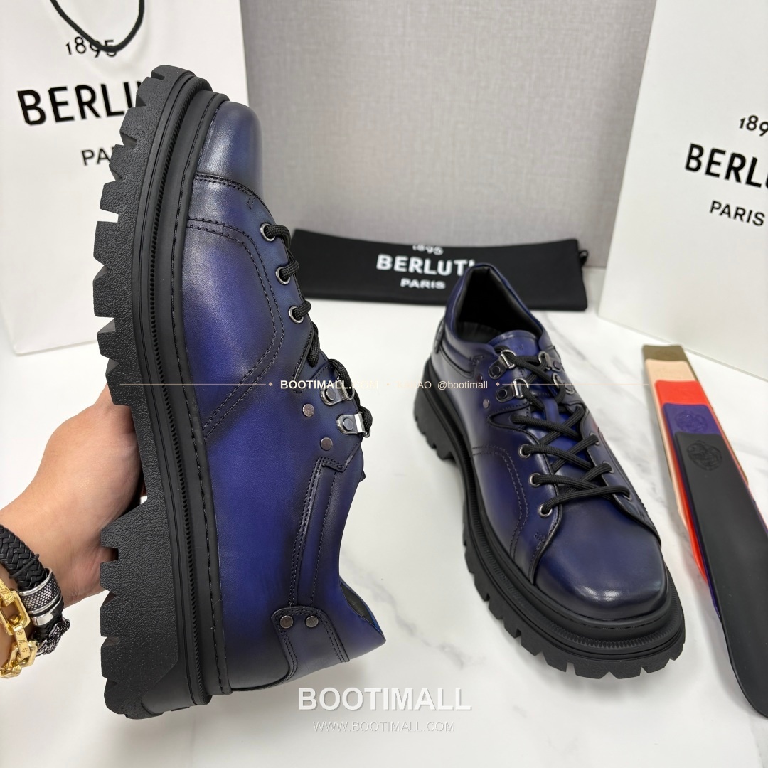 벨루티 베네치아가죽 수공염색 브루니코 볼드솔 더비 슈즈 Berluti Venezia Leather Hand Patina Brunico Chunky Sole Derby Shoes 6