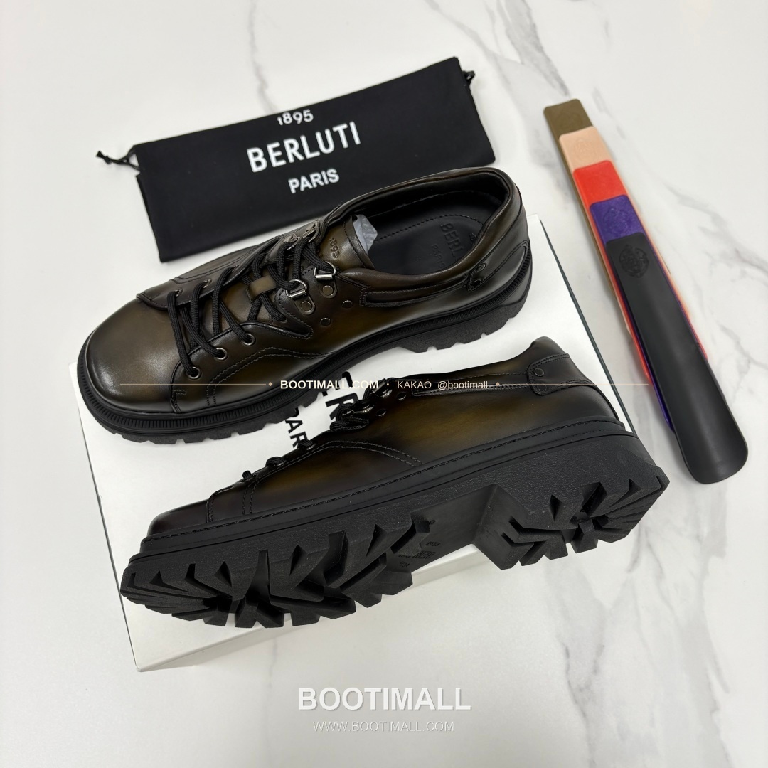 벨루티 베네치아가죽 수공염색 브루니코 볼드솔 더비 슈즈 Berluti Venezia Leather Hand Patina Brunico Chunky Sole Derby Shoes 3