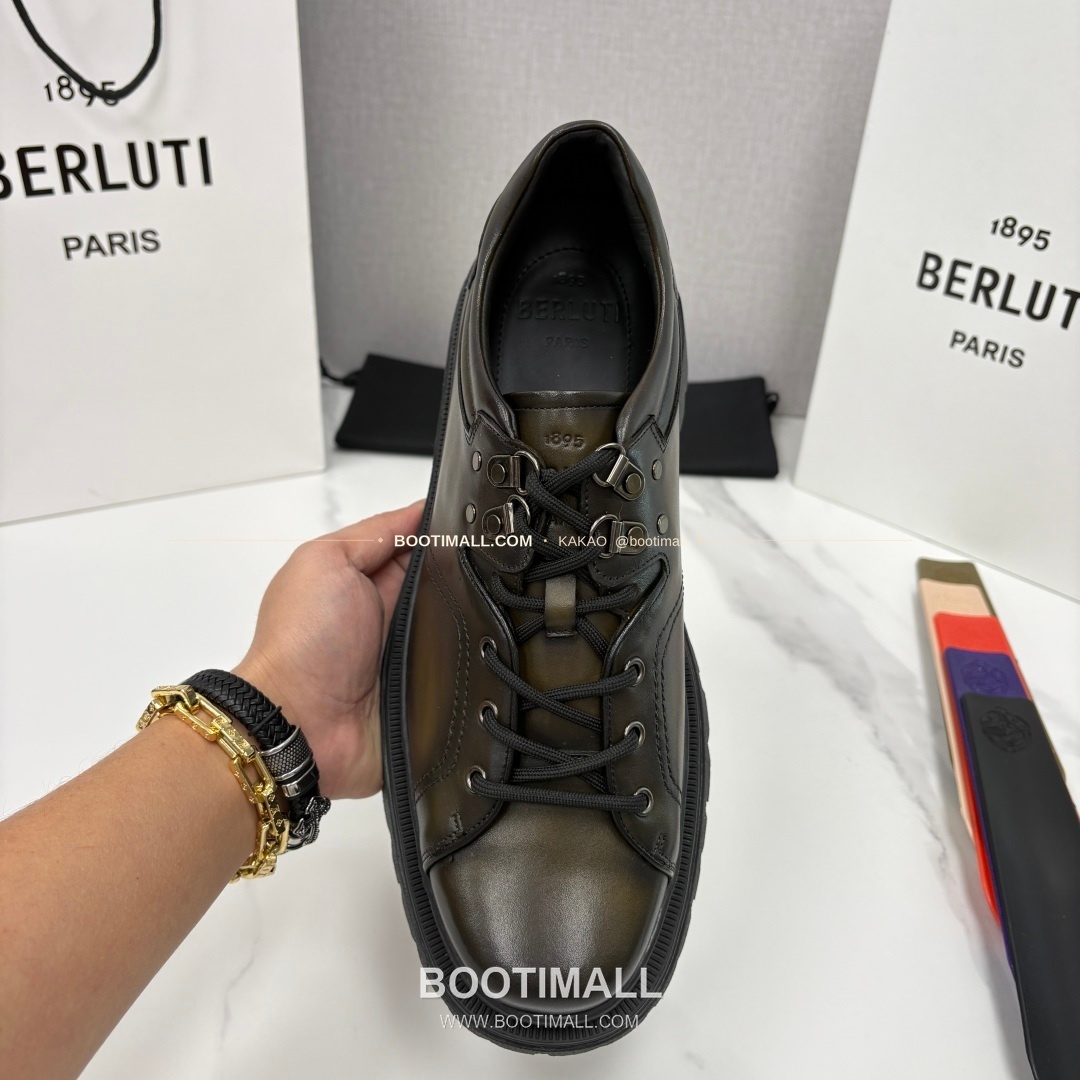 벨루티 베네치아가죽 수공염색 브루니코 볼드솔 더비 슈즈 Berluti Venezia Leather Hand Patina Brunico Chunky Sole Derby Shoes 5