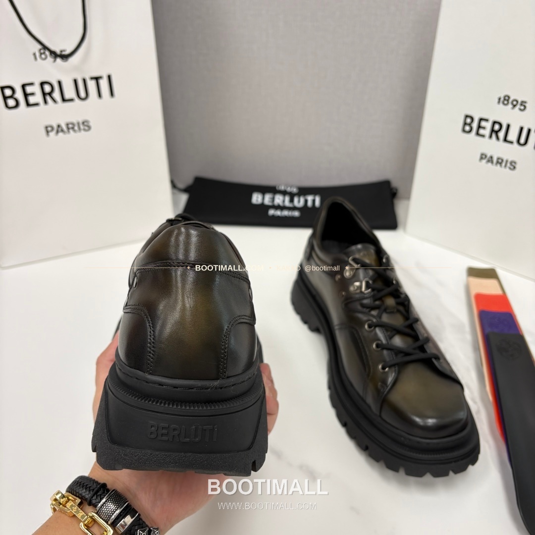 벨루티 베네치아가죽 수공염색 브루니코 볼드솔 더비 슈즈 Berluti Venezia Leather Hand Patina Brunico Chunky Sole Derby Shoes 8