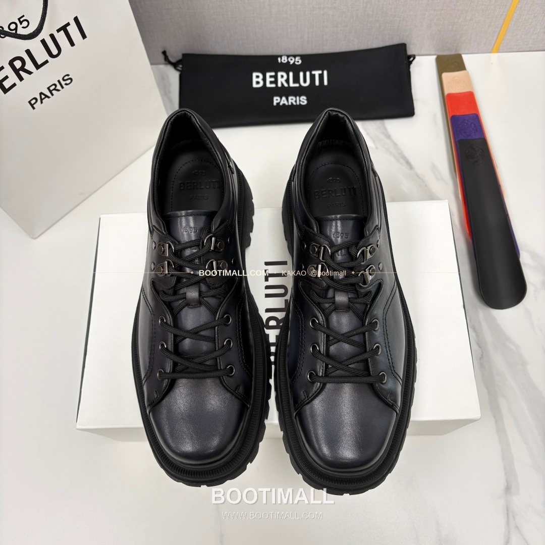 벨루티 베네치아가죽 수공염색 브루니코 볼드솔 더비 슈즈 Berluti Venezia Leather Hand Patina Brunico Chunky Sole Derby Shoes 1