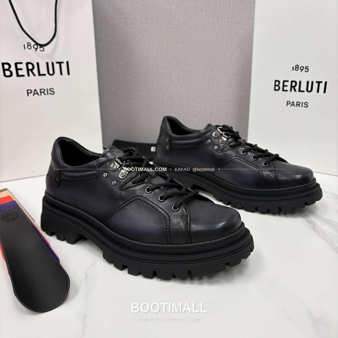 벨루티 베네치아가죽 수공염색 브루니코 볼드솔 더비 슈즈 Berluti Venezia Leather Hand Patina Brunico Chunky Sole Derby Shoes 2