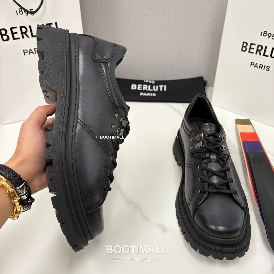 벨루티 베네치아가죽 수공염색 브루니코 볼드솔 더비 슈즈 Berluti Venezia Leather Hand Patina Brunico Chunky Sole Derby Shoes 4