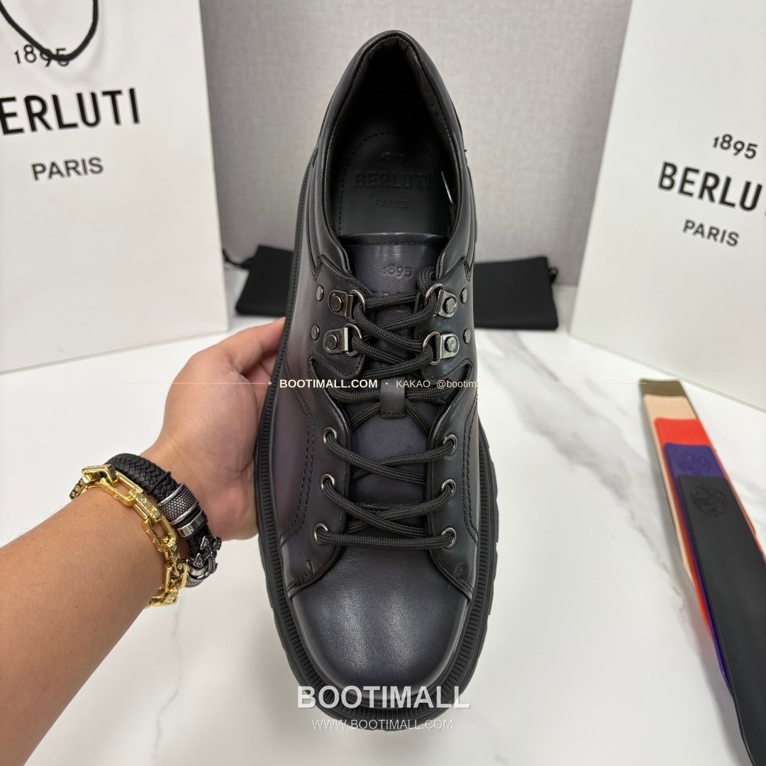 벨루티 베네치아가죽 수공염색 브루니코 볼드솔 더비 슈즈 Berluti Venezia Leather Hand Patina Brunico Chunky Sole Derby Shoes 5