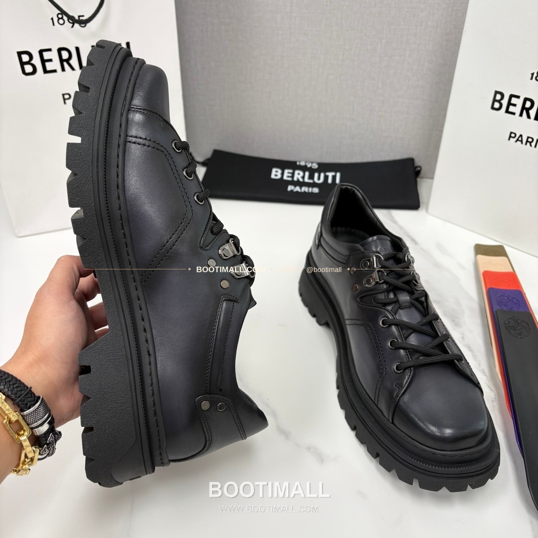 벨루티 베네치아가죽 수공염색 브루니코 볼드솔 더비 슈즈 Berluti Venezia Leather Hand Patina Brunico Chunky Sole Derby Shoes 6