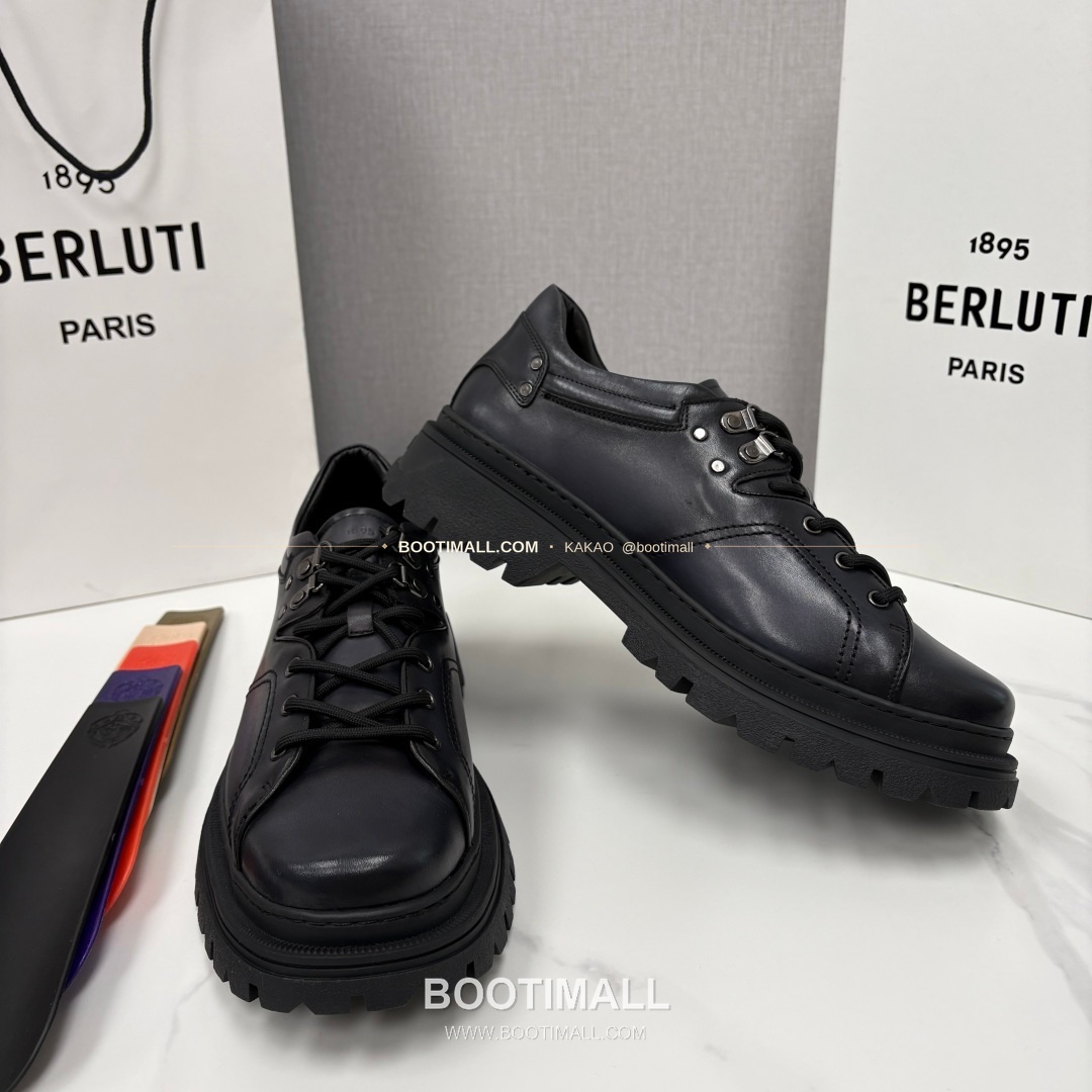 벨루티 베네치아가죽 수공염색 브루니코 볼드솔 더비 슈즈 Berluti Venezia Leather Hand Patina Brunico Chunky Sole Derby Shoes 7