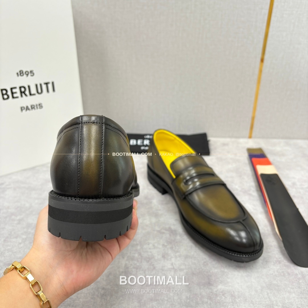 벨루티 송아지가죽 수공염색 뉴 오슬로 로퍼 Berluti Calfskin Hand Patina New Oslo Loafers 9
