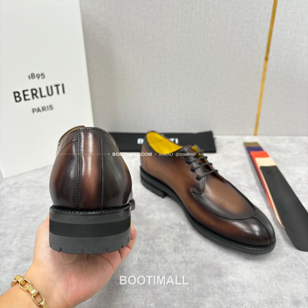 벨루티 송아지가죽 수공염색 뉴 오슬로 더비 슈즈 Berluti Calfskin Hand Patina New Oslo Derby Shoes 9