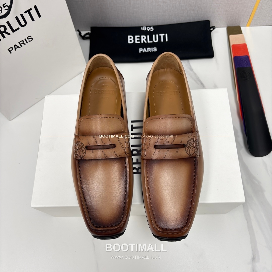 벨루티 스크리토 송아지가죽 수공염색 사투르닌 드라이빙 로퍼 Berluti Scritto Calfskin Hand Patina Saturnin Driving Loafers 1